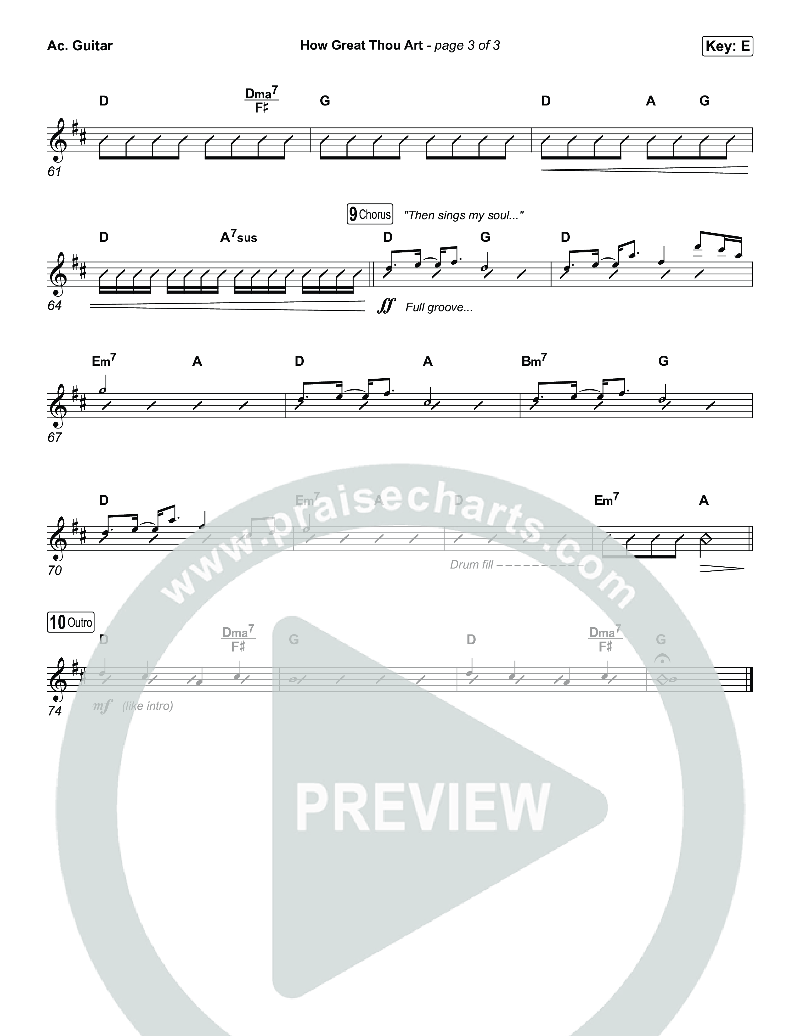 How Great Thou Art Acoustic Guitar (The Worship Initiative / Davy Flowers)