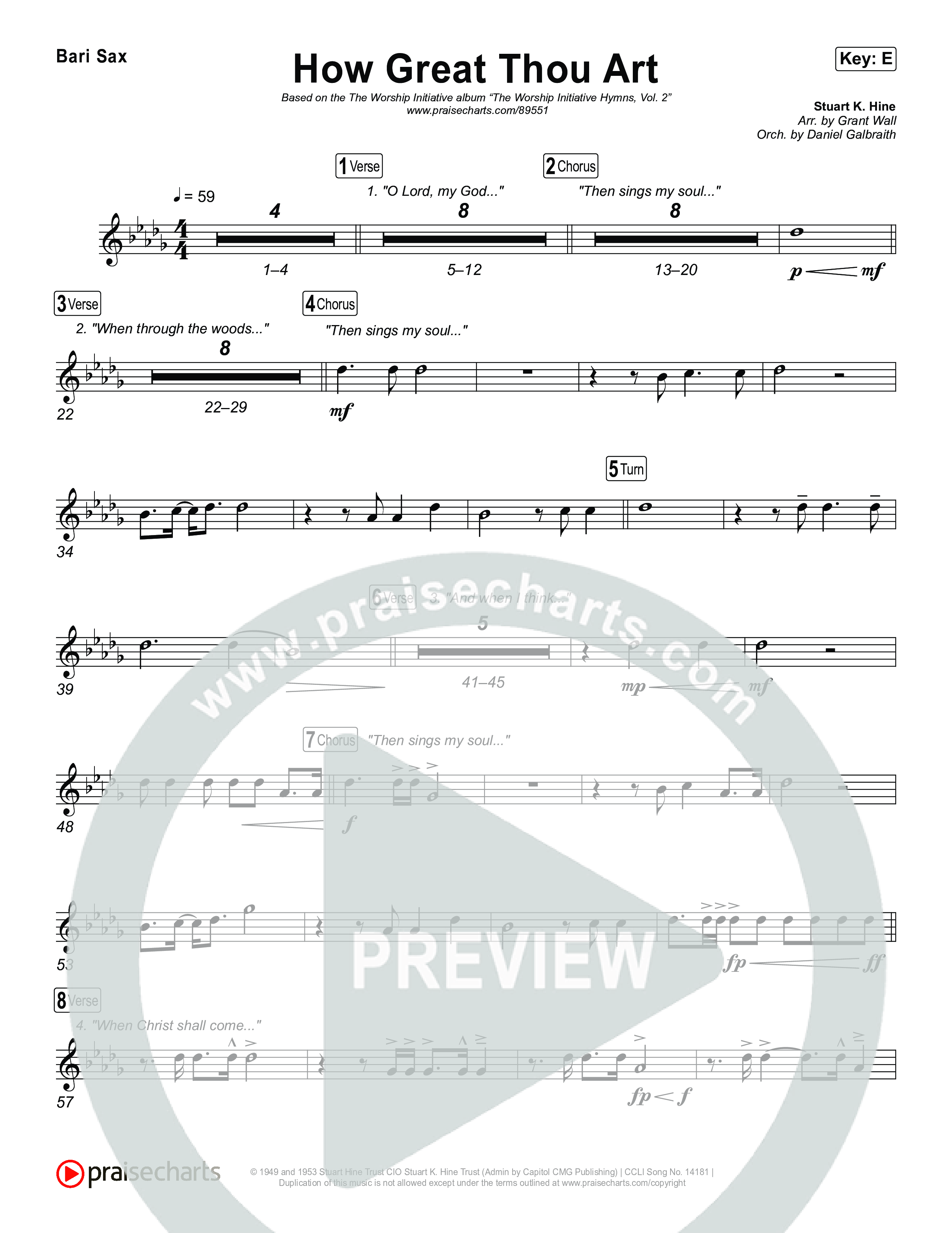 How Great Thou Art Bari Sax (The Worship Initiative / Davy Flowers)