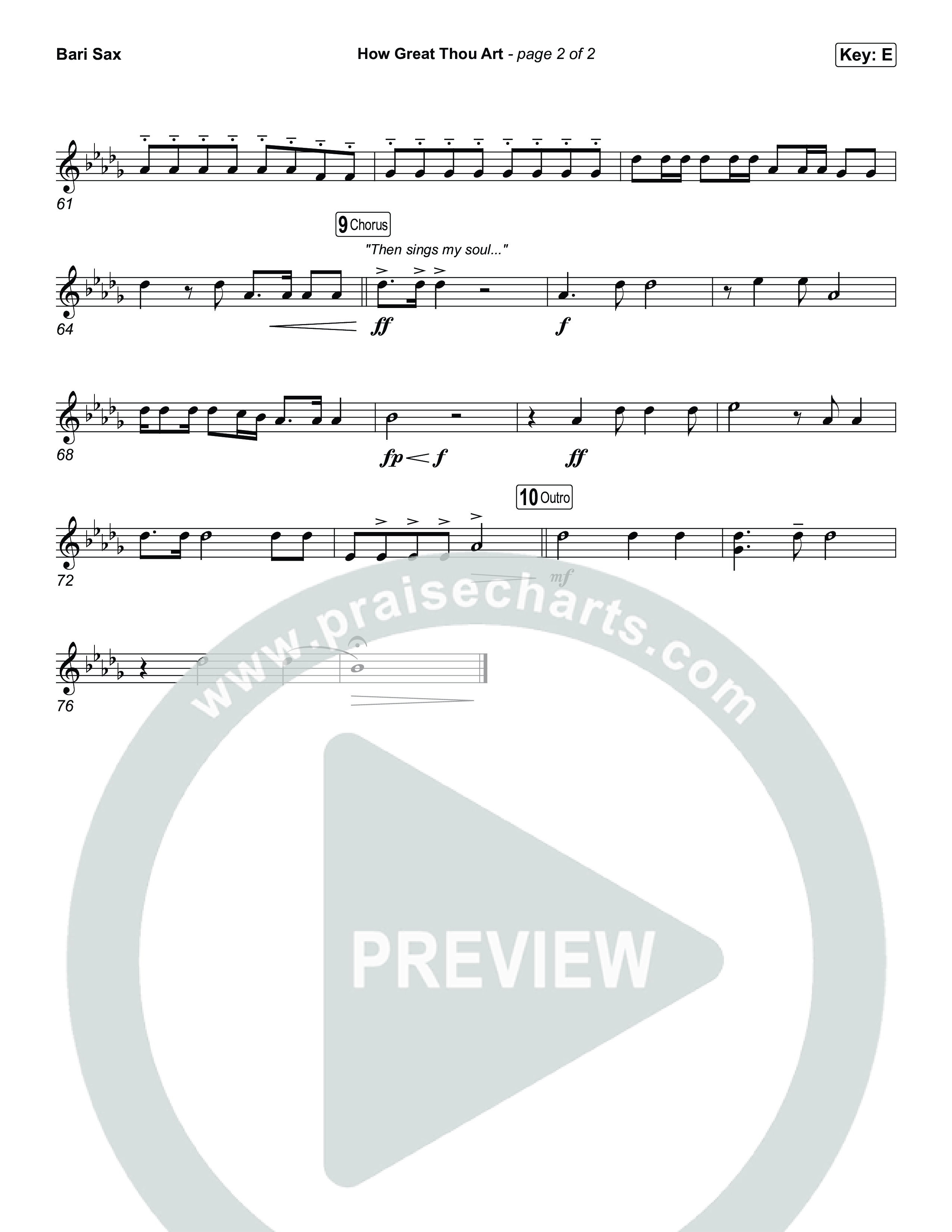 How Great Thou Art Bari Sax (The Worship Initiative / Davy Flowers)