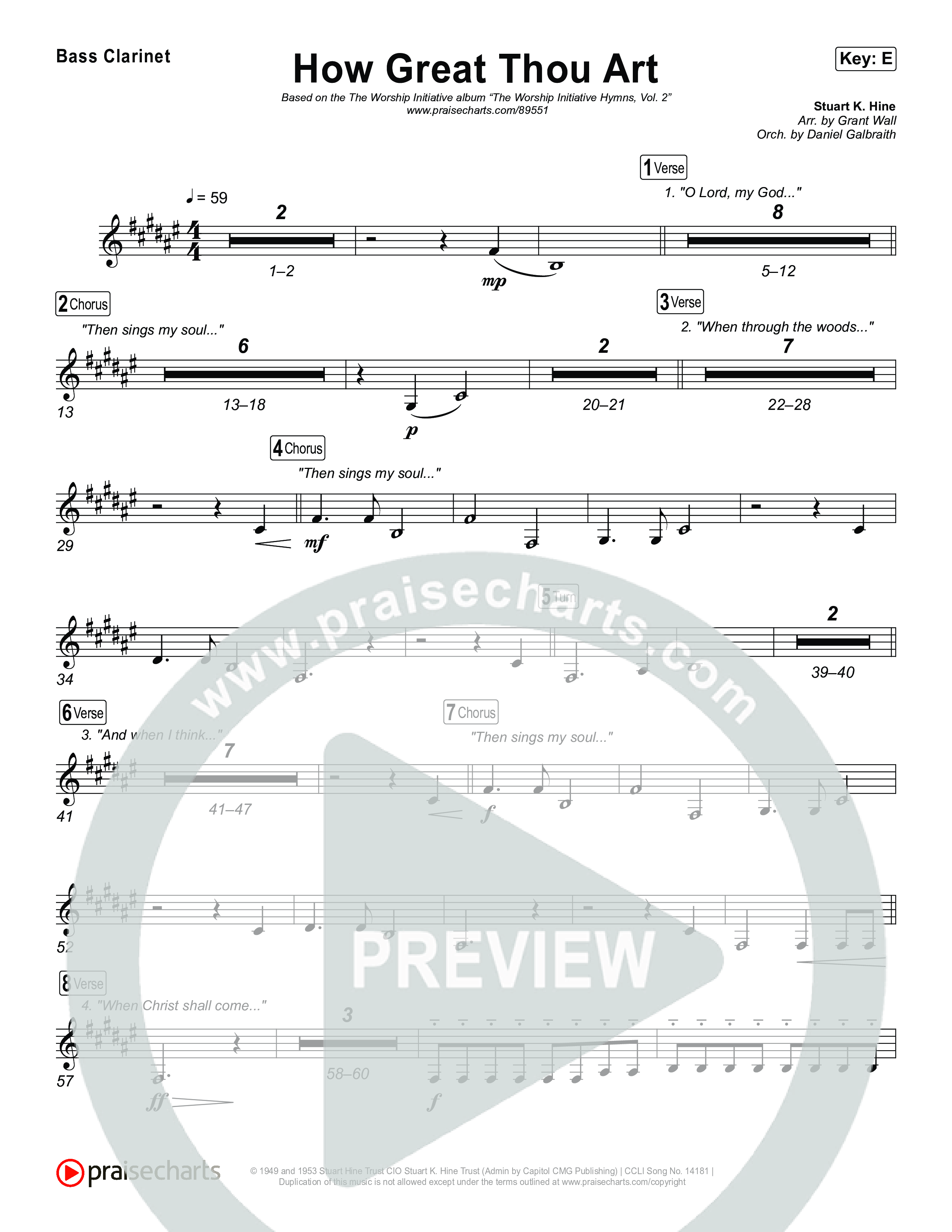 How Great Thou Art Bass Clarinet (The Worship Initiative / Davy Flowers)