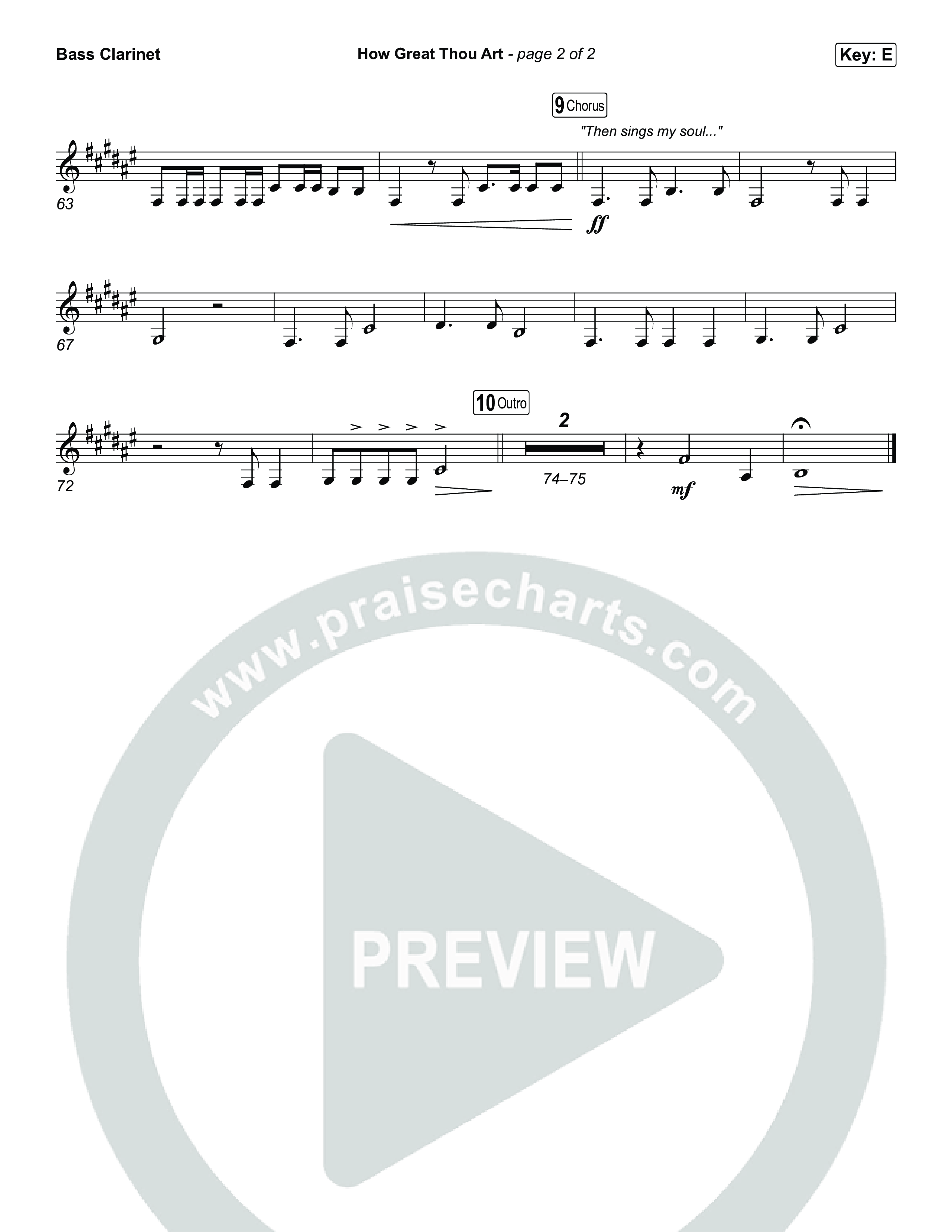 How Great Thou Art Bass Clarinet (The Worship Initiative / Davy Flowers)