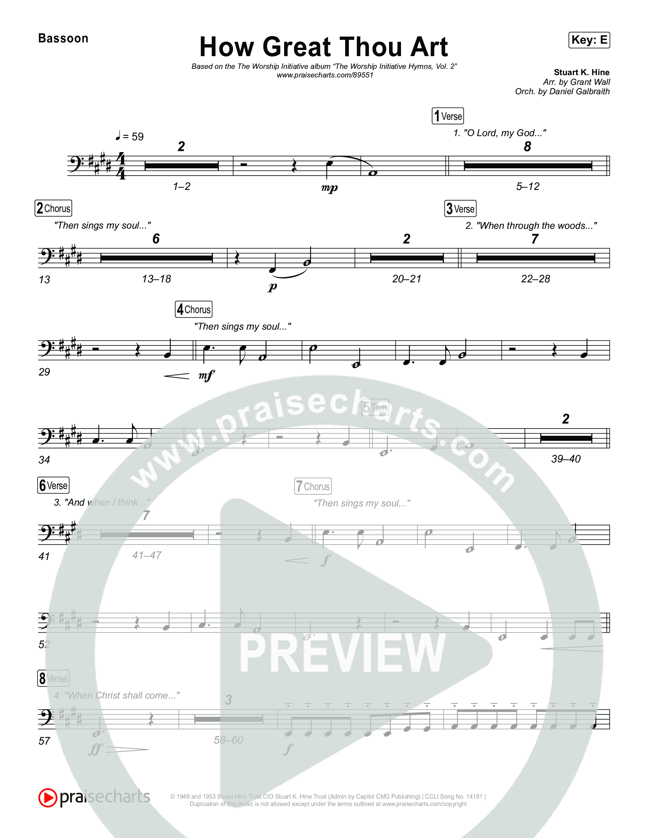 How Great Thou Art Bassoon (The Worship Initiative / Davy Flowers)