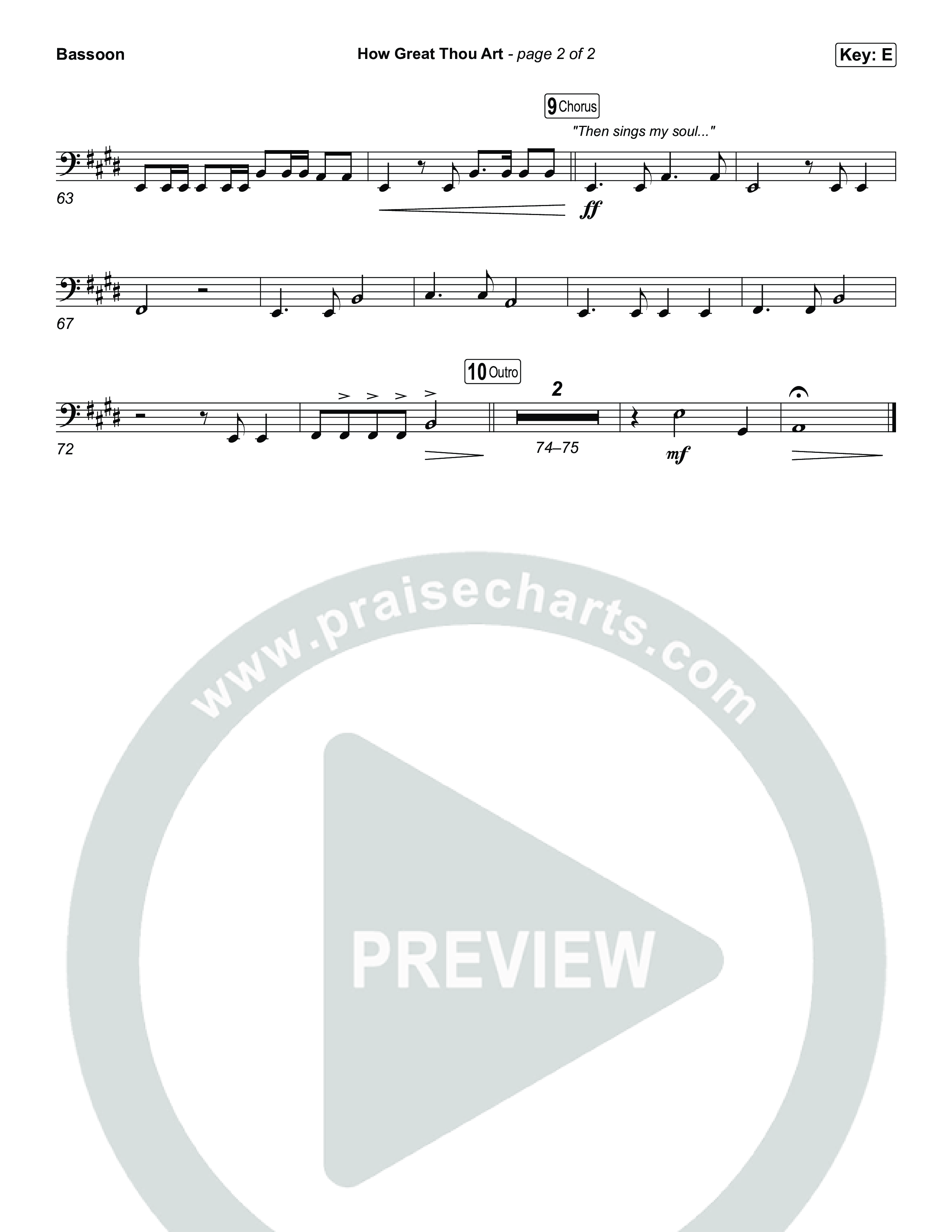 How Great Thou Art Bassoon (The Worship Initiative / Davy Flowers)