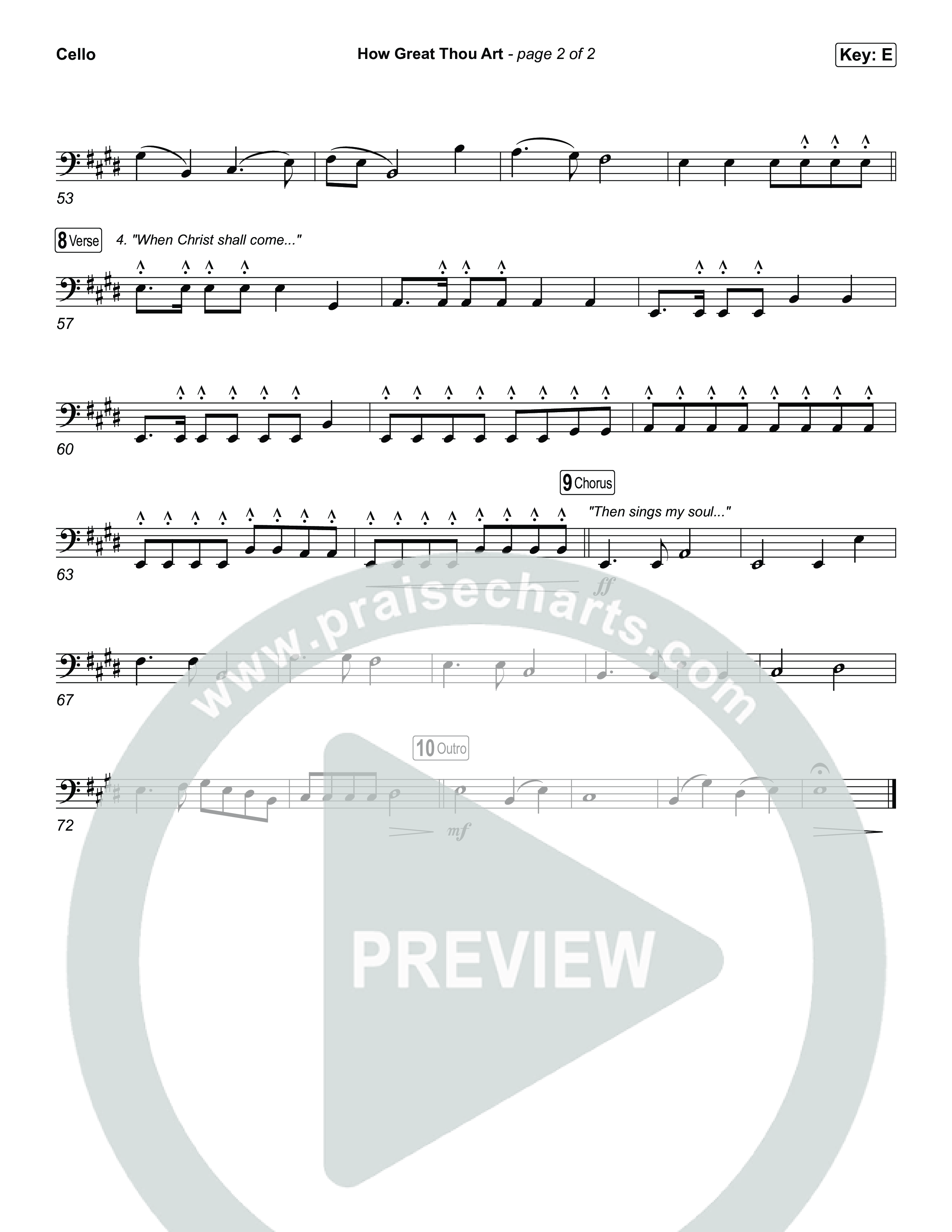 How Great Thou Art Cello (The Worship Initiative / Davy Flowers)