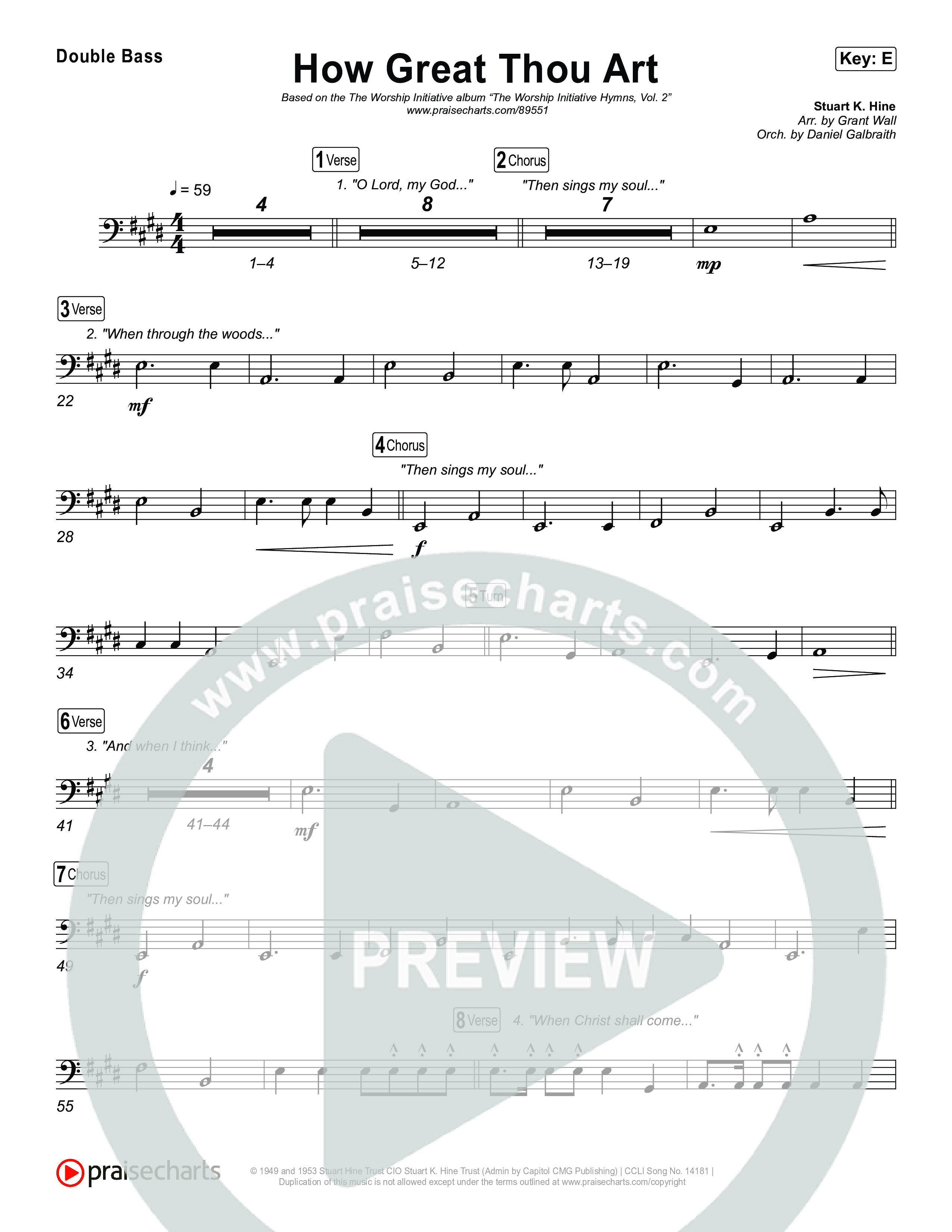 How Great Thou Art String Bass (The Worship Initiative / Davy Flowers)