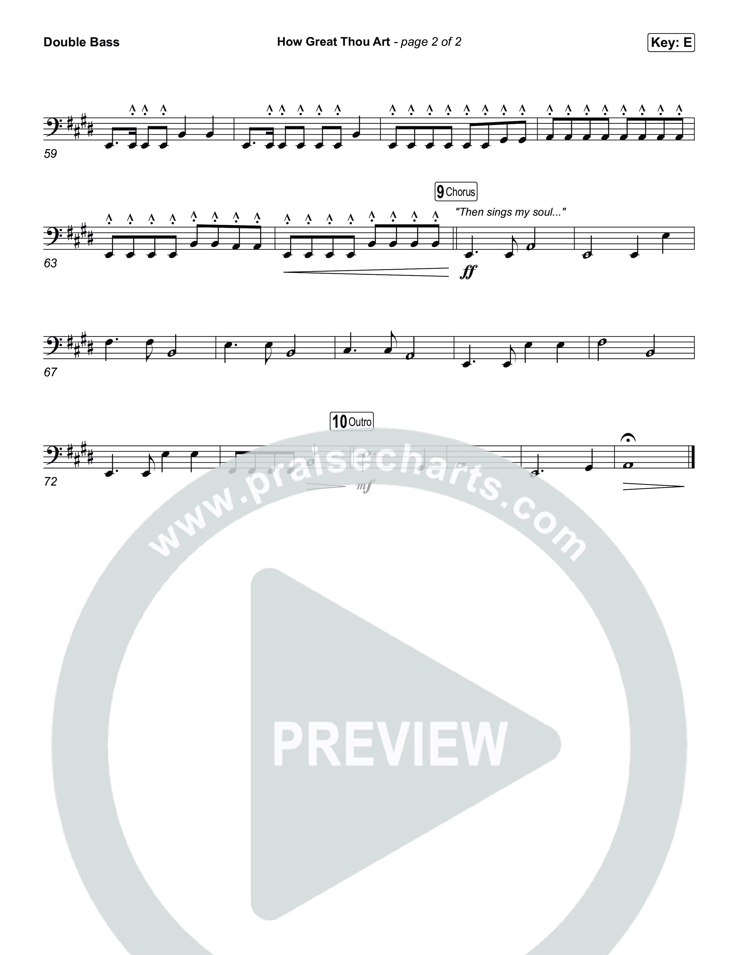 How Great Thou Art String Bass (The Worship Initiative / Davy Flowers)