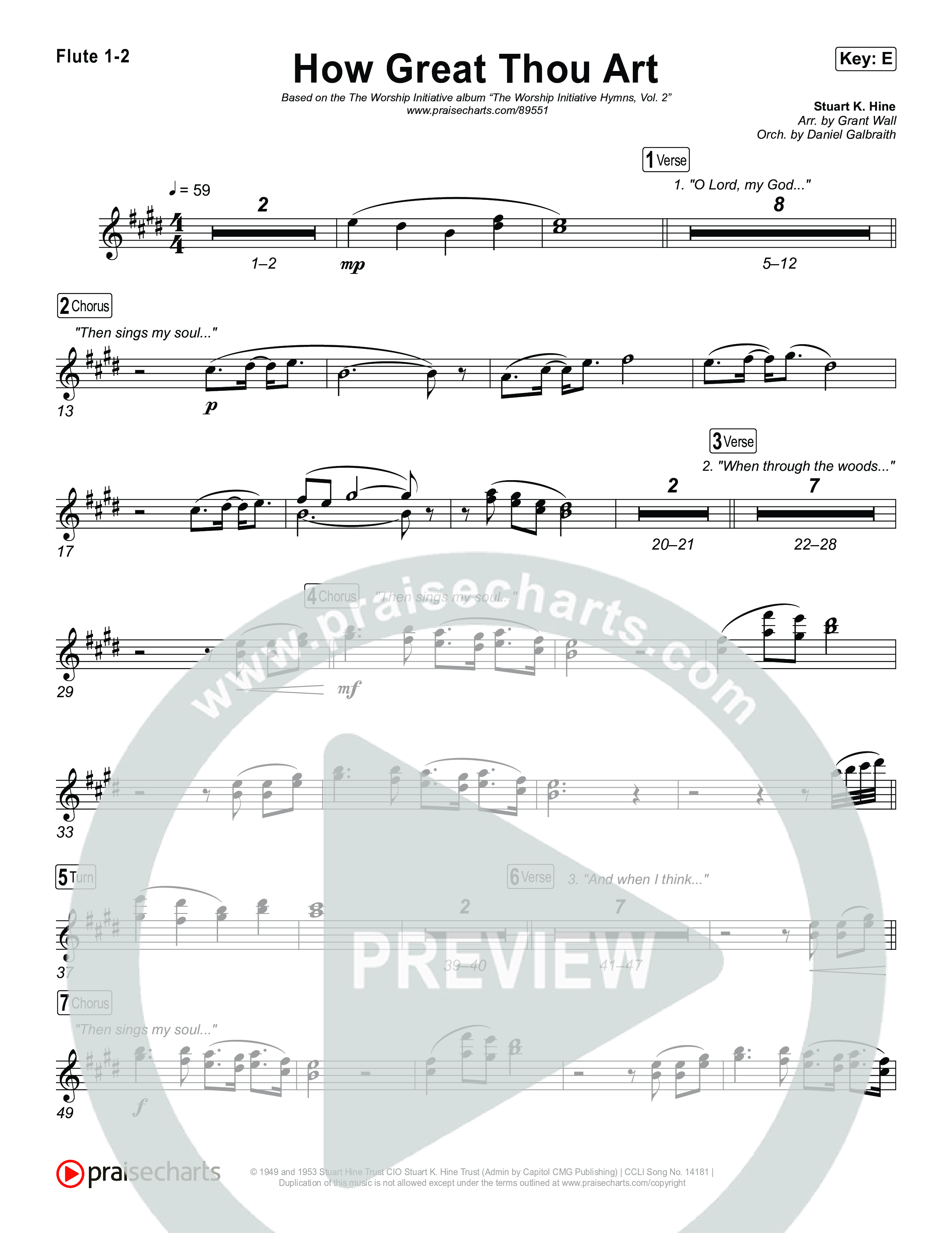 How Great Thou Art Flute 1,2 (The Worship Initiative / Davy Flowers)