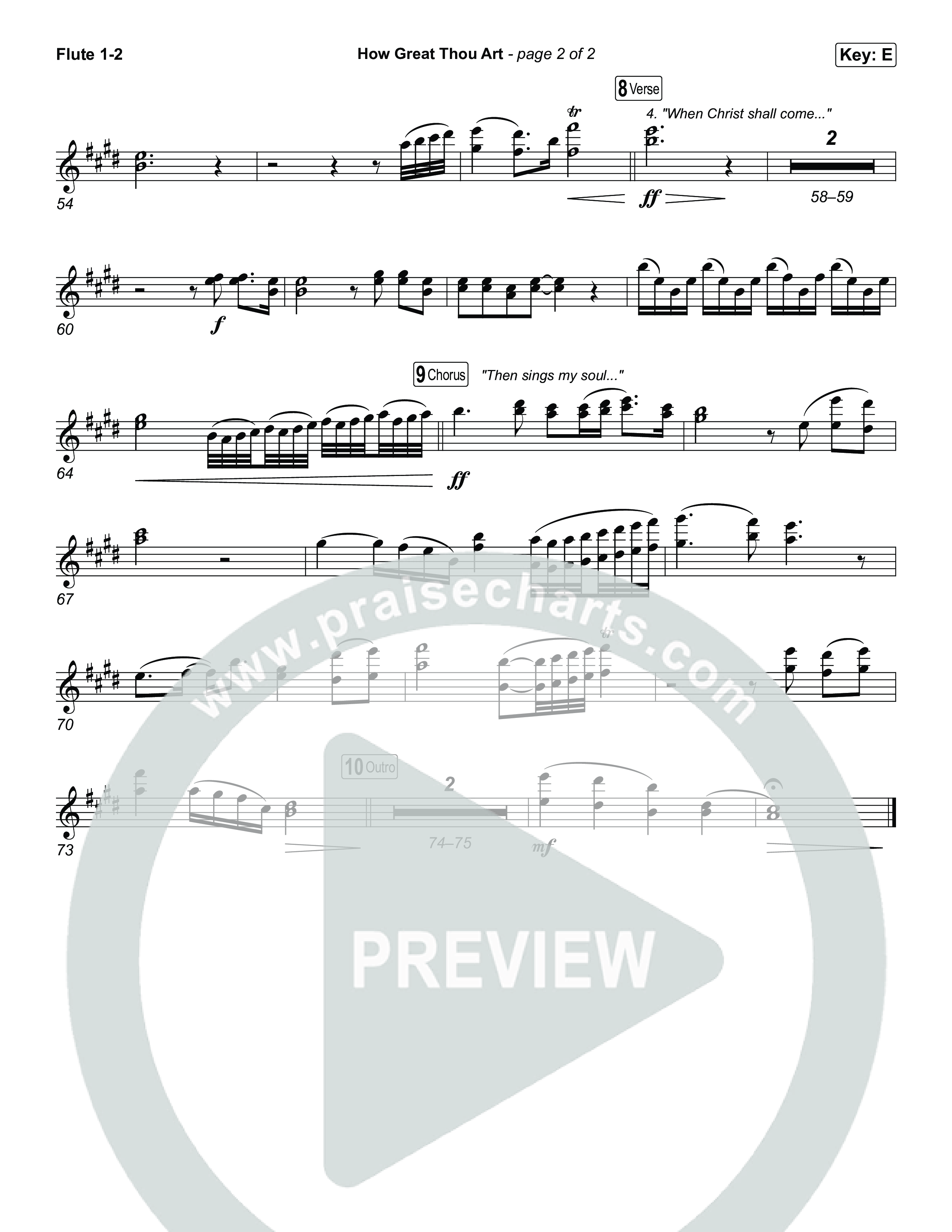 How Great Thou Art Flute 1,2 (The Worship Initiative / Davy Flowers)