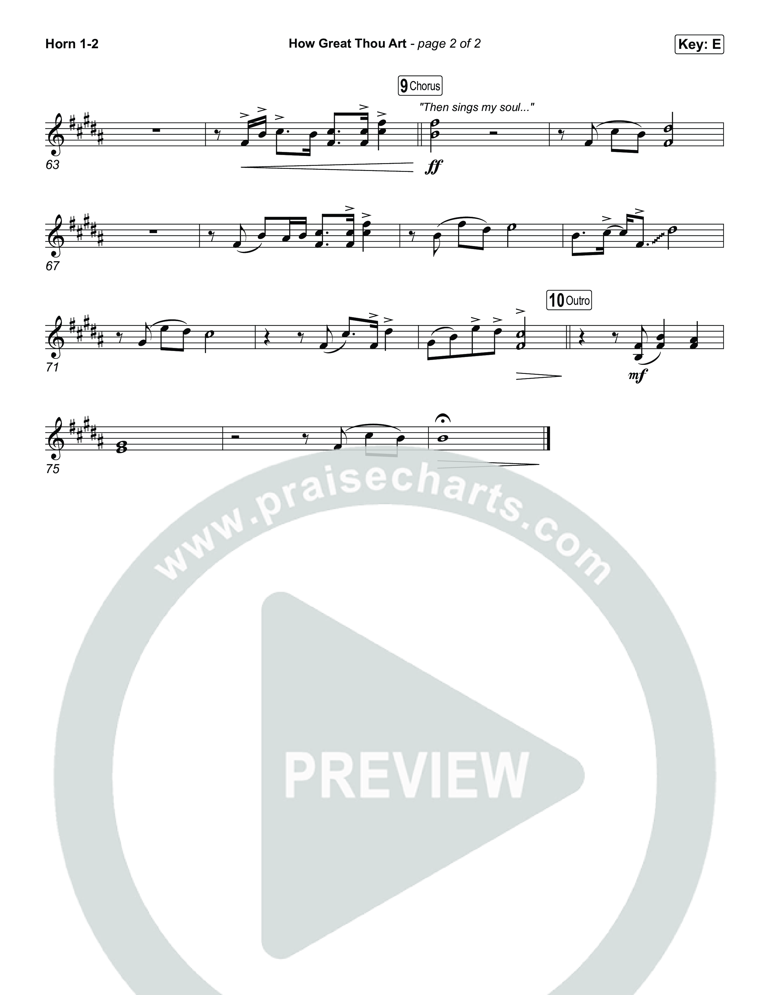 How Great Thou Art French Horn 1,2 (The Worship Initiative / Davy Flowers)