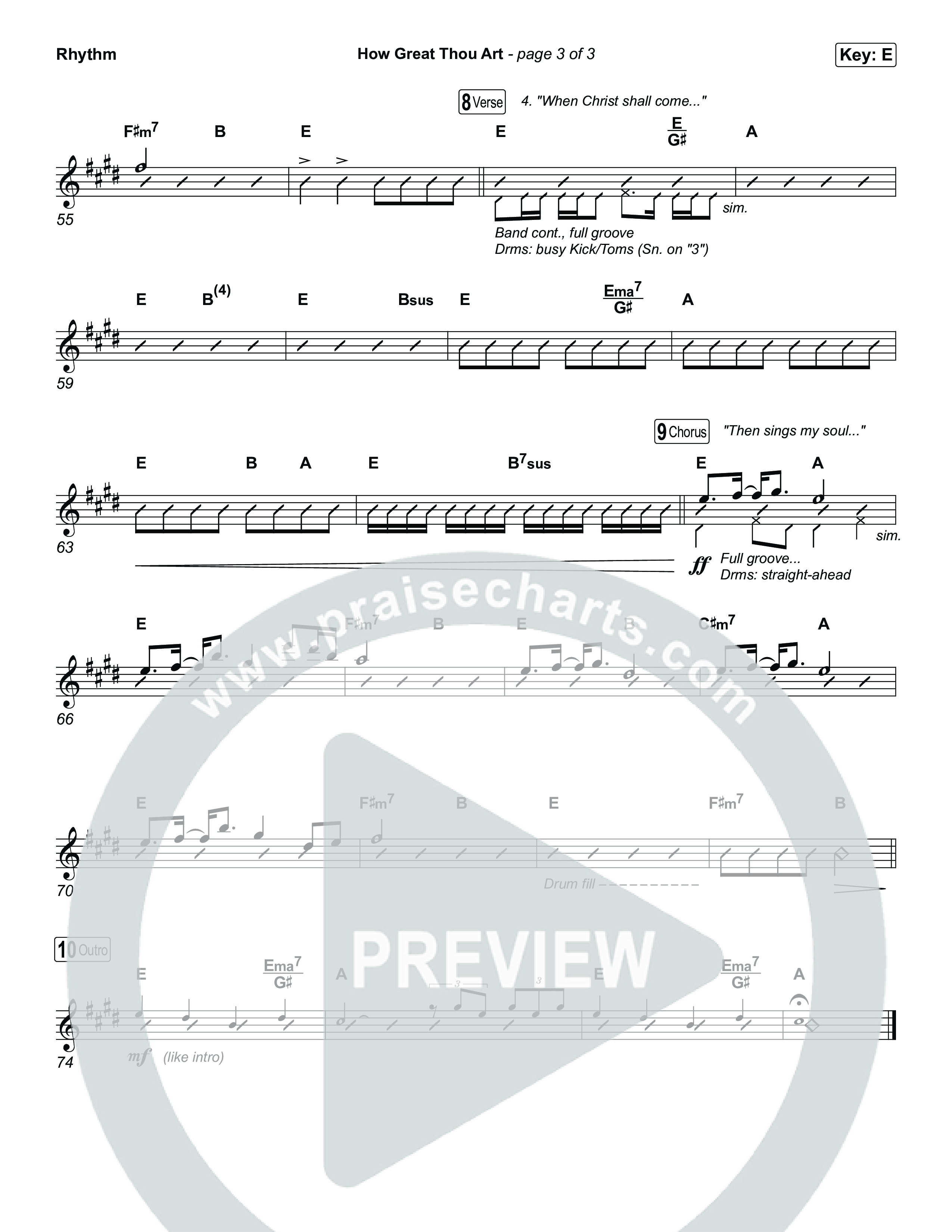 How Great Thou Art Rhythm Chart (The Worship Initiative / Davy Flowers)