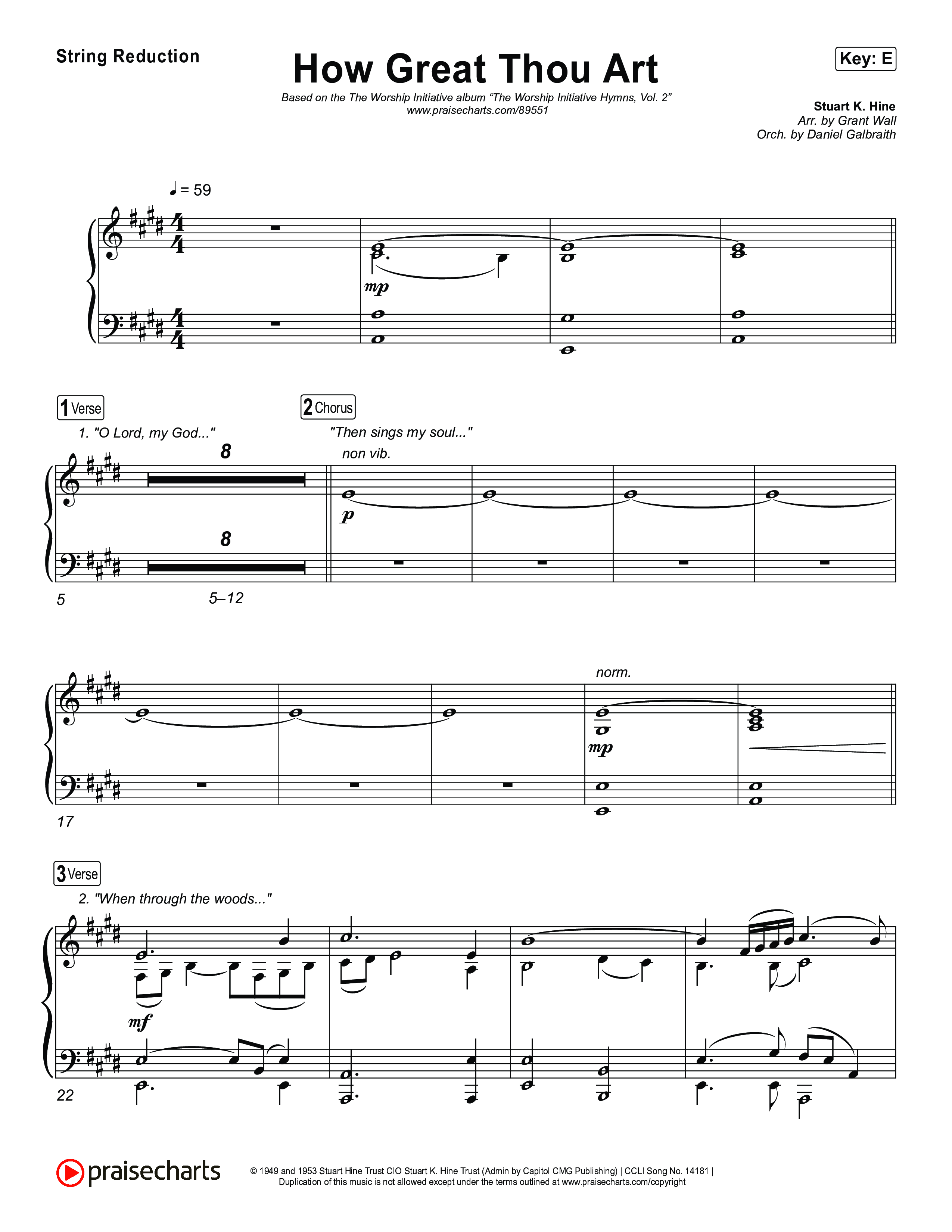 How Great Thou Art String Reduction (The Worship Initiative / Davy Flowers)