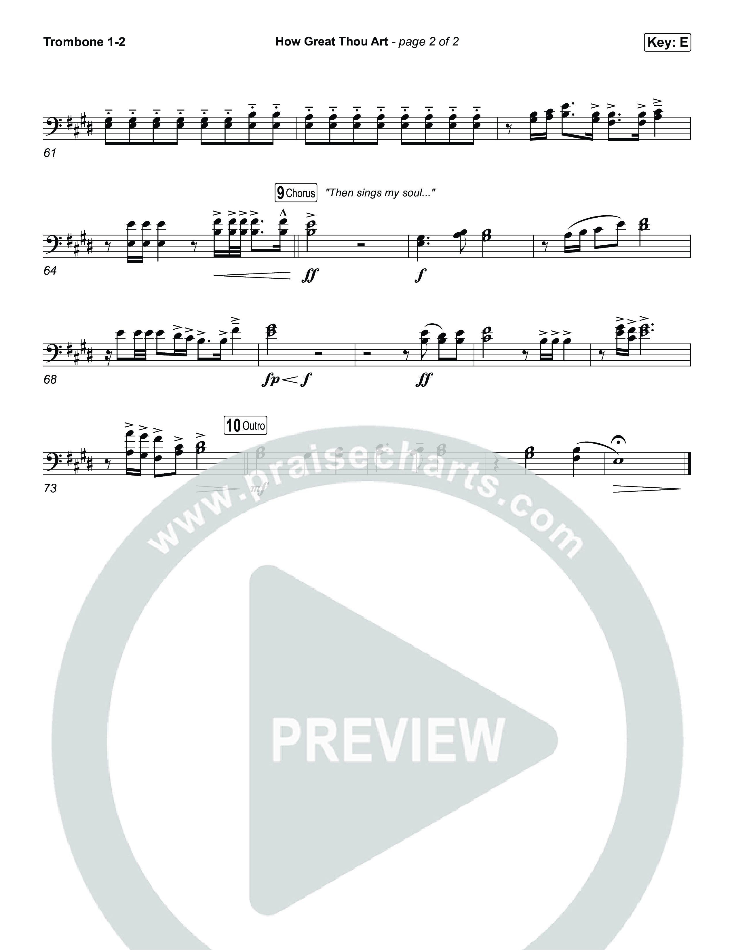 How Great Thou Art Trombone 1/2 (The Worship Initiative / Davy Flowers)