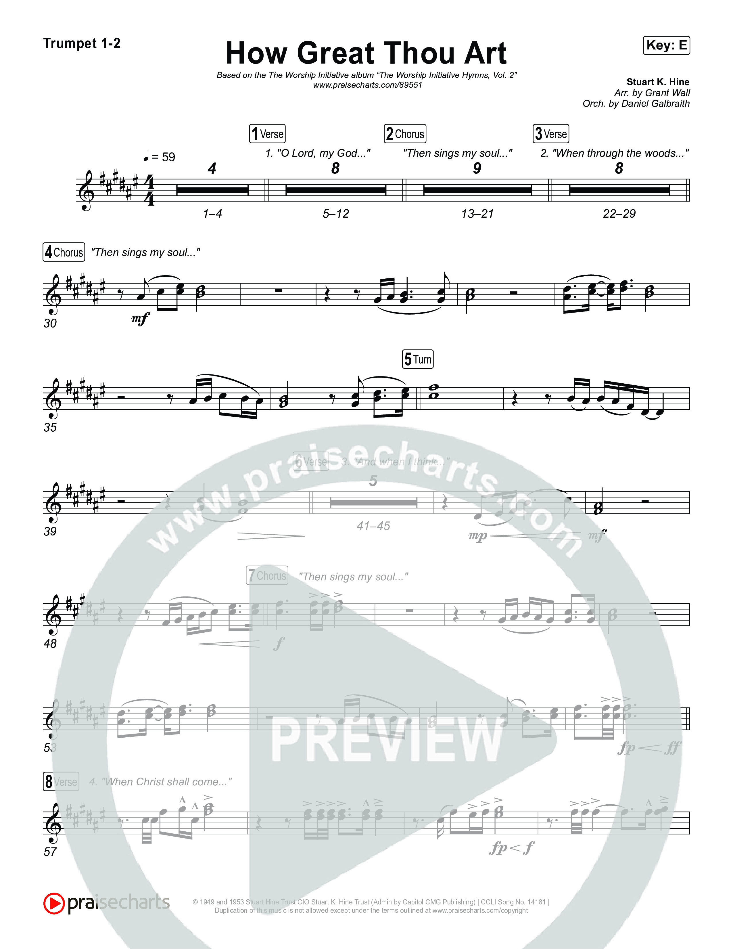 How Great Thou Art Trumpet 1,2 (The Worship Initiative / Davy Flowers)