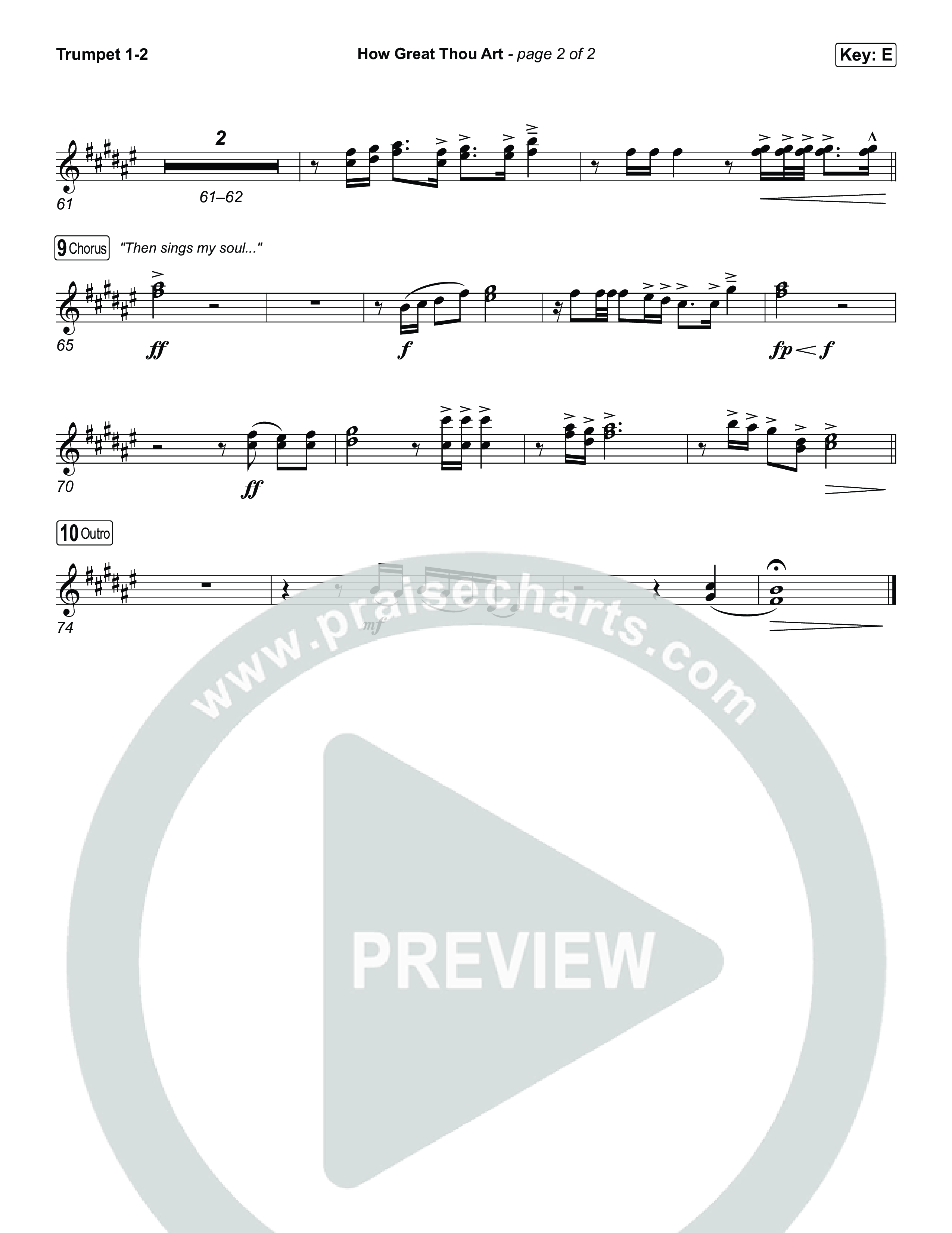 How Great Thou Art Trumpet 1,2 (The Worship Initiative / Davy Flowers)