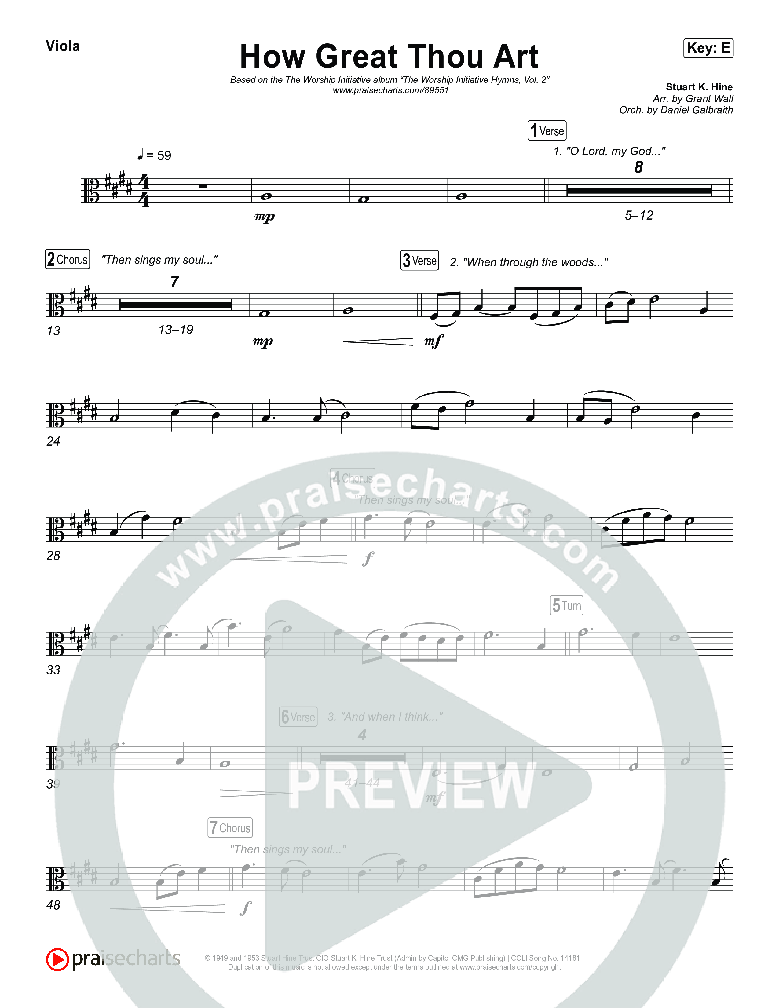 How Great Thou Art Viola (The Worship Initiative / Davy Flowers)