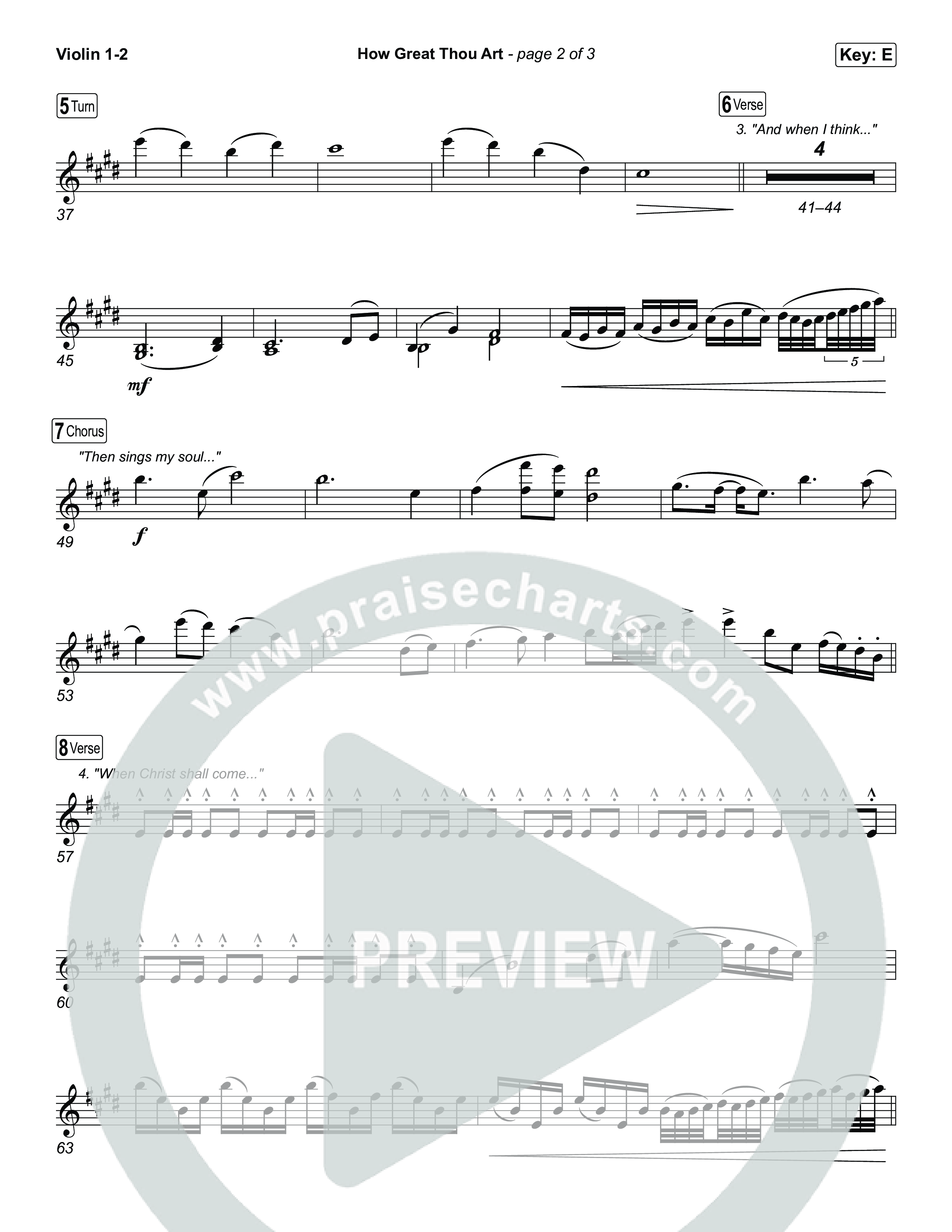 How Great Thou Art Violin 1,2 (The Worship Initiative / Davy Flowers)