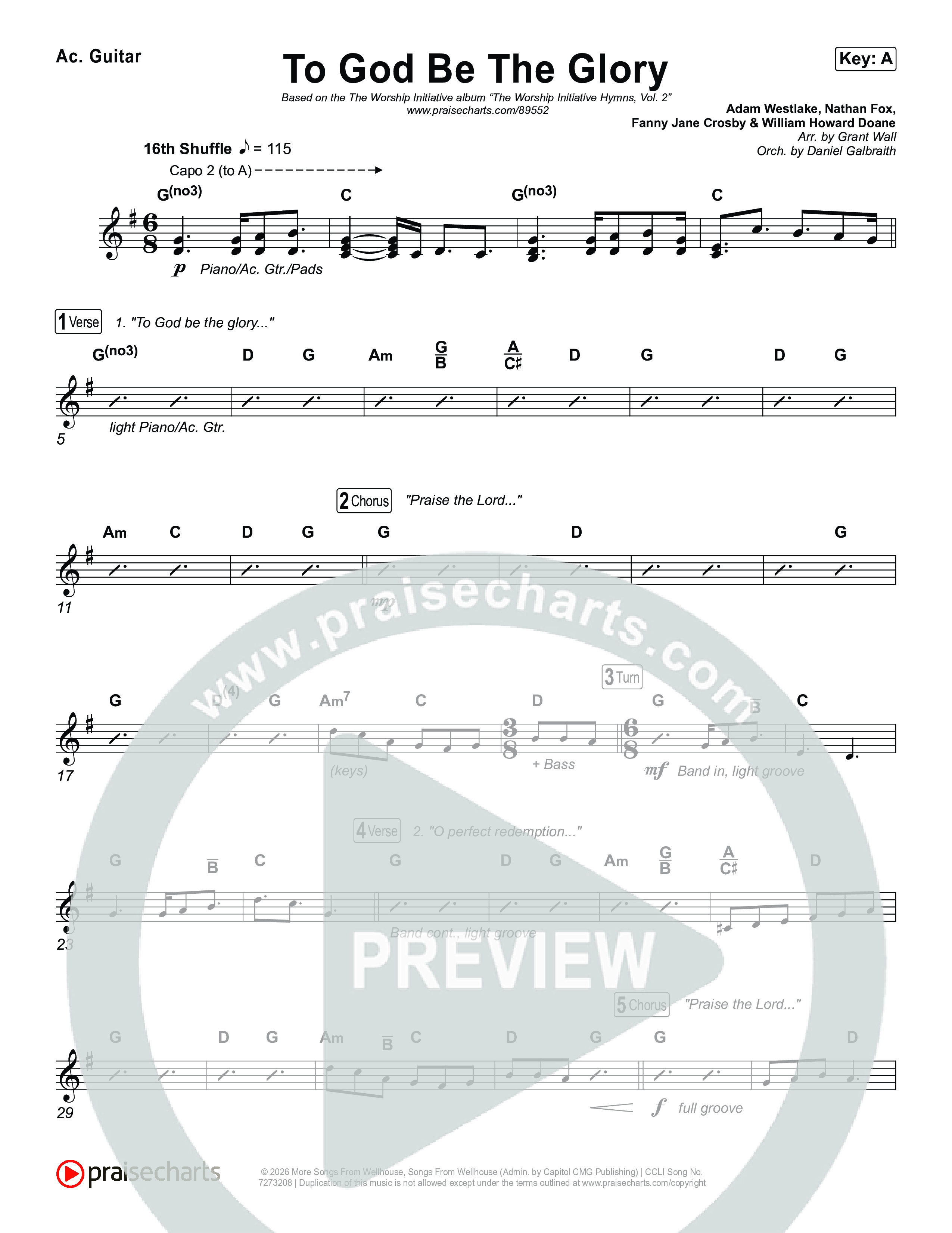 To God Be The Glory Rhythm Pack (The Worship Initiative / Shane & Shane)