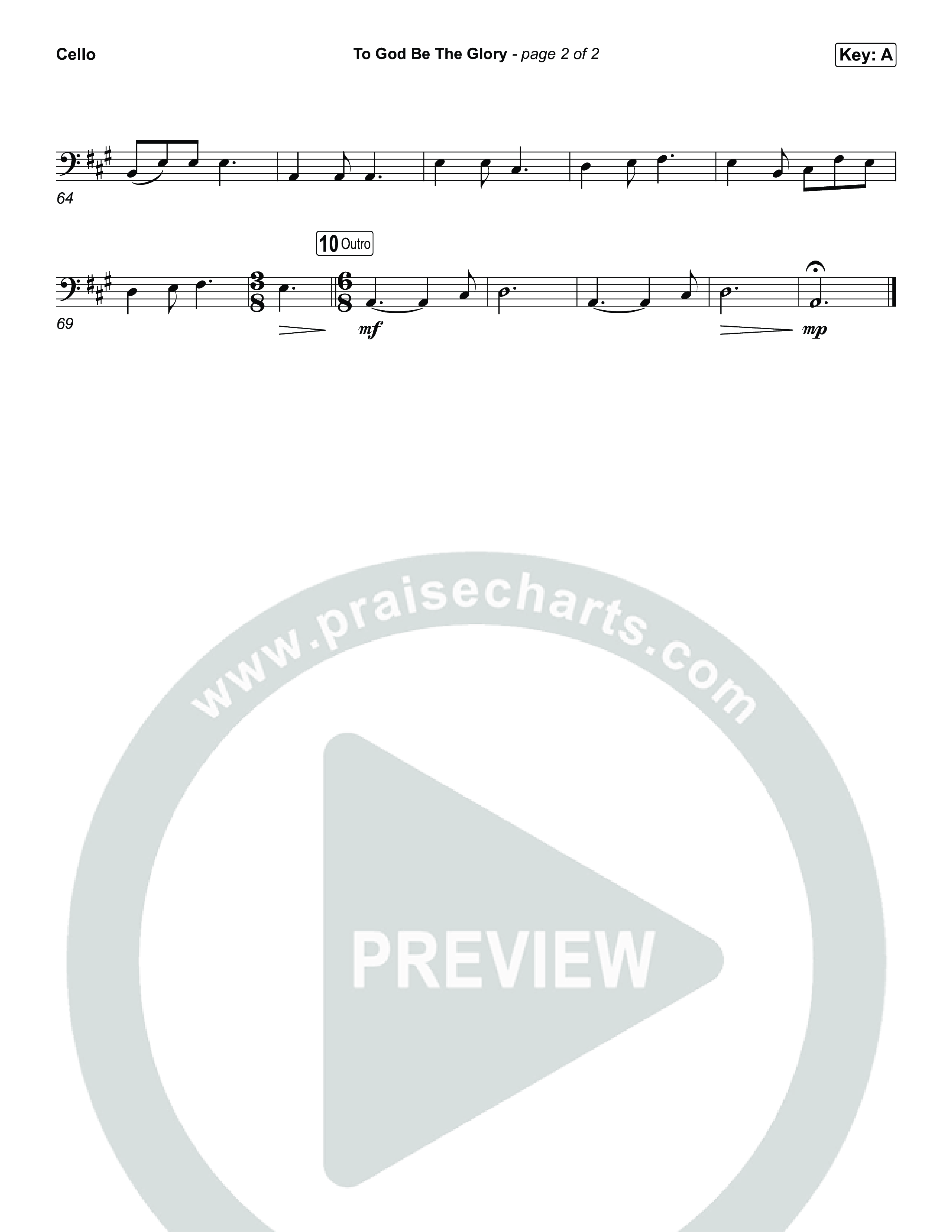 To God Be The Glory Cello (The Worship Initiative / Shane & Shane)