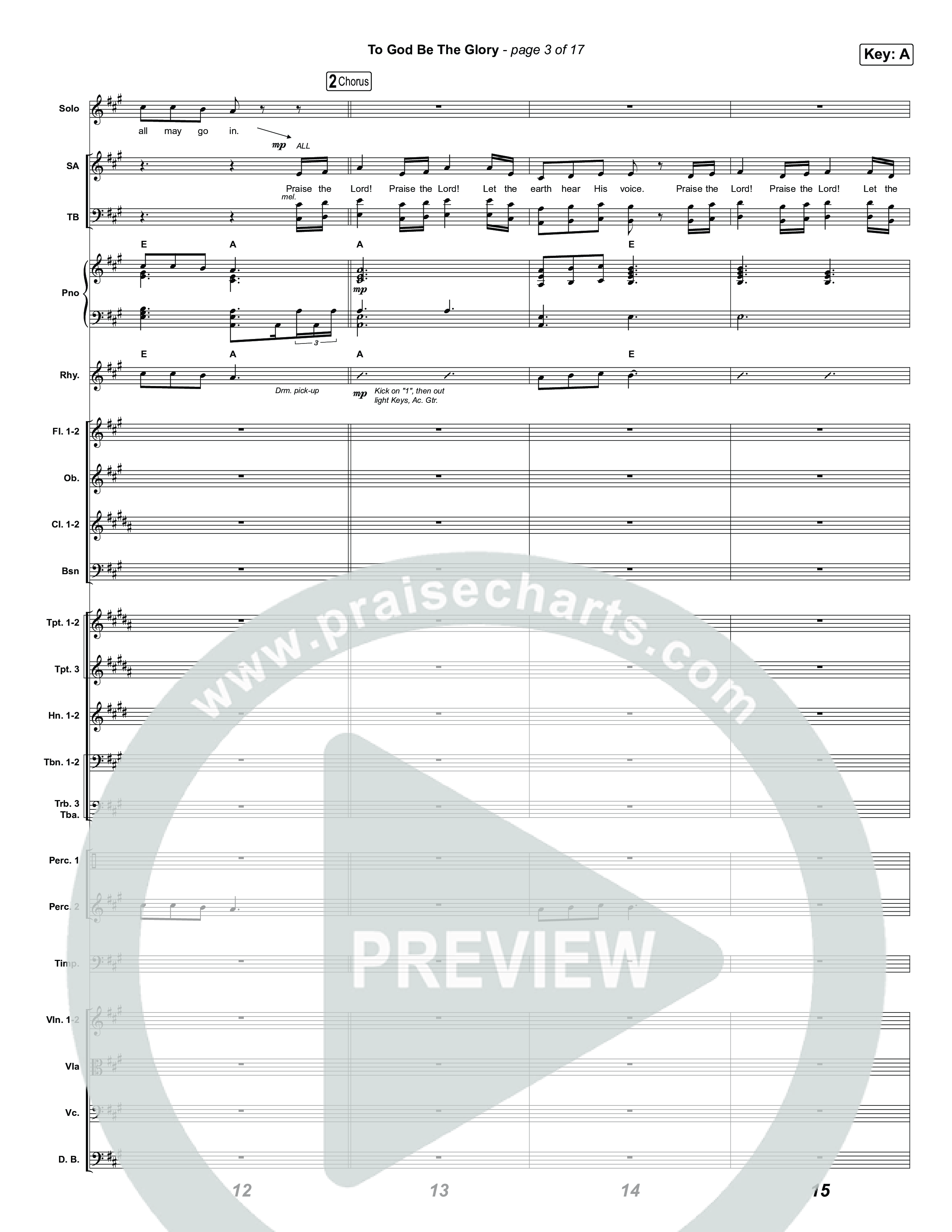 To God Be The Glory Orchestration (The Worship Initiative / Shane & Shane)