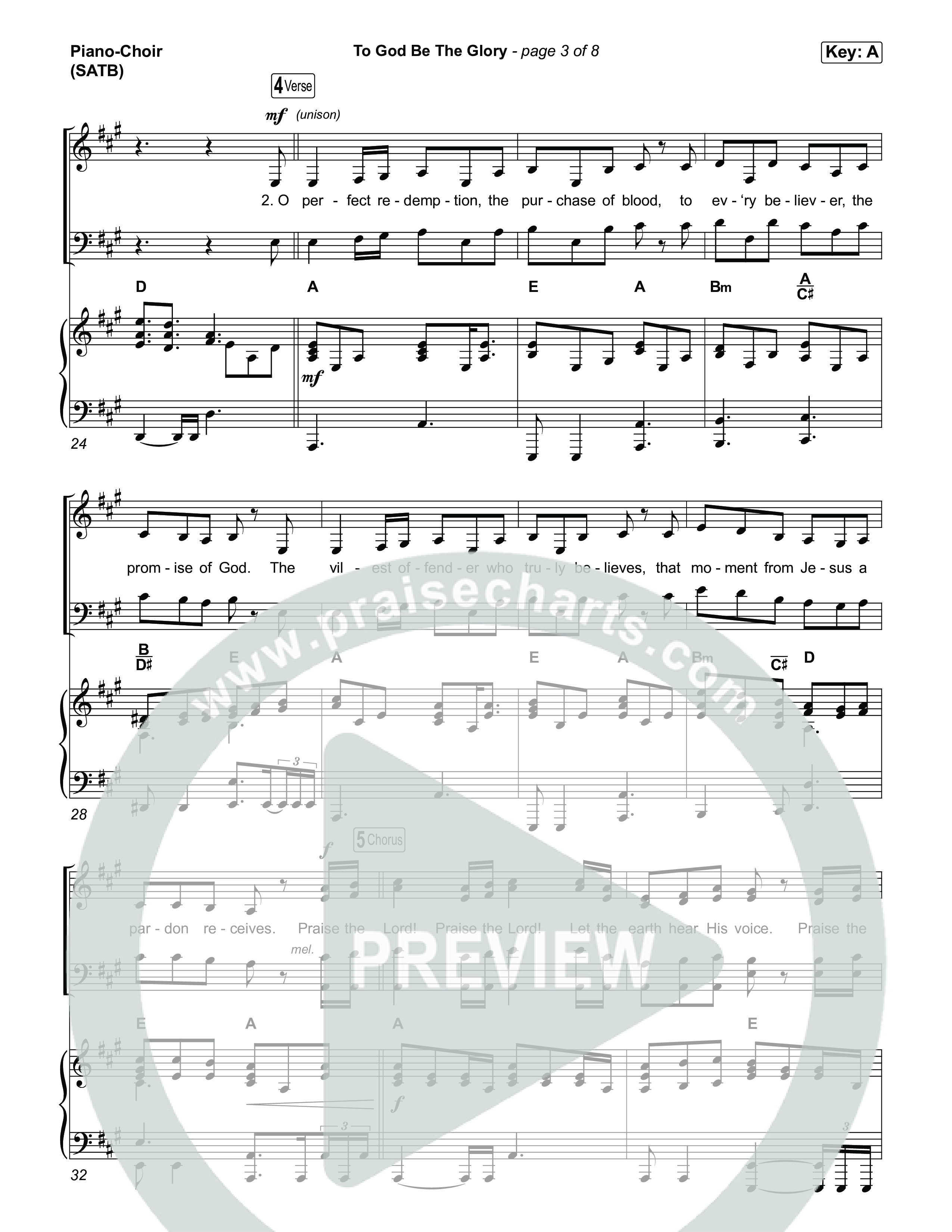 To God Be The Glory Piano/Vocal Pack (The Worship Initiative / Shane & Shane)