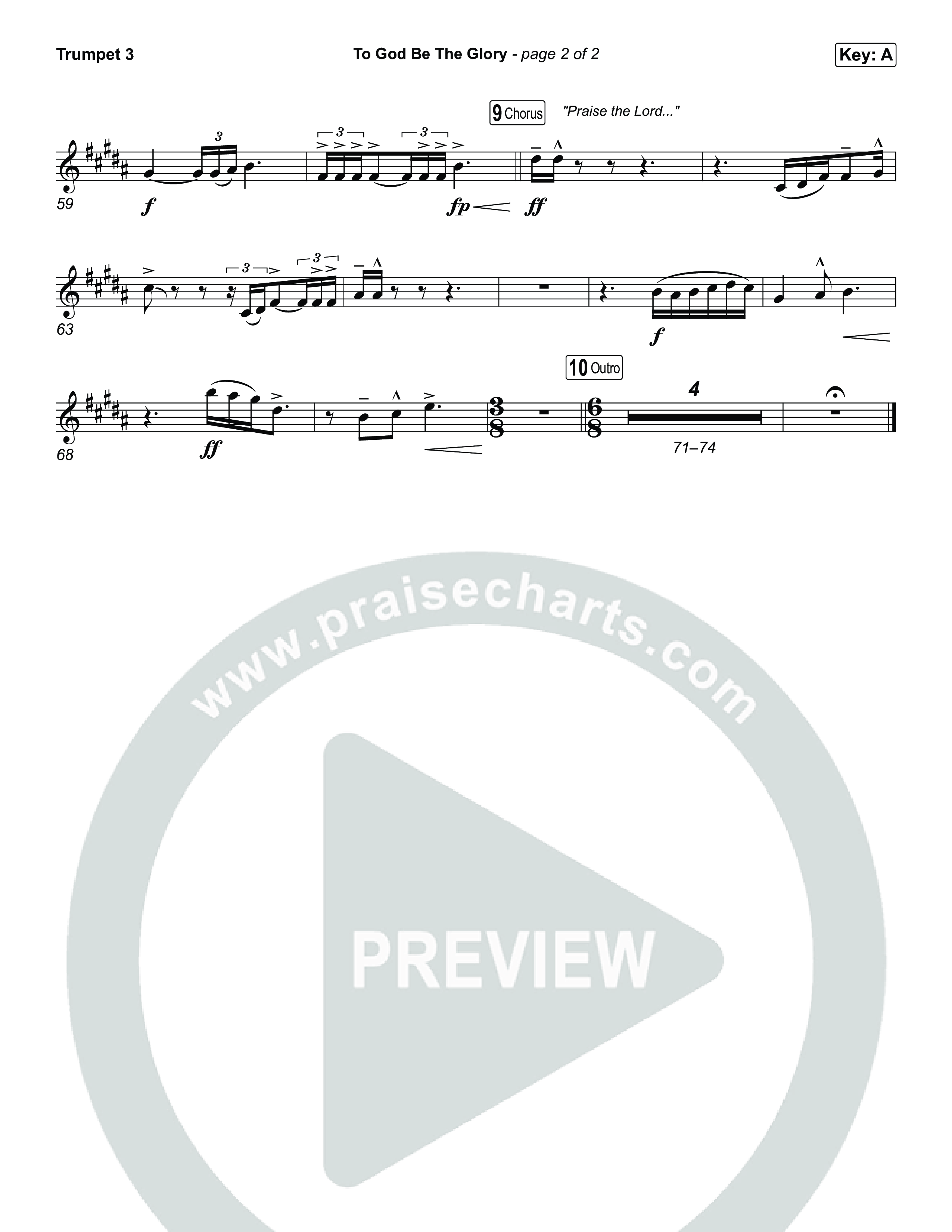 To God Be The Glory Trumpet 3 (The Worship Initiative / Shane & Shane)