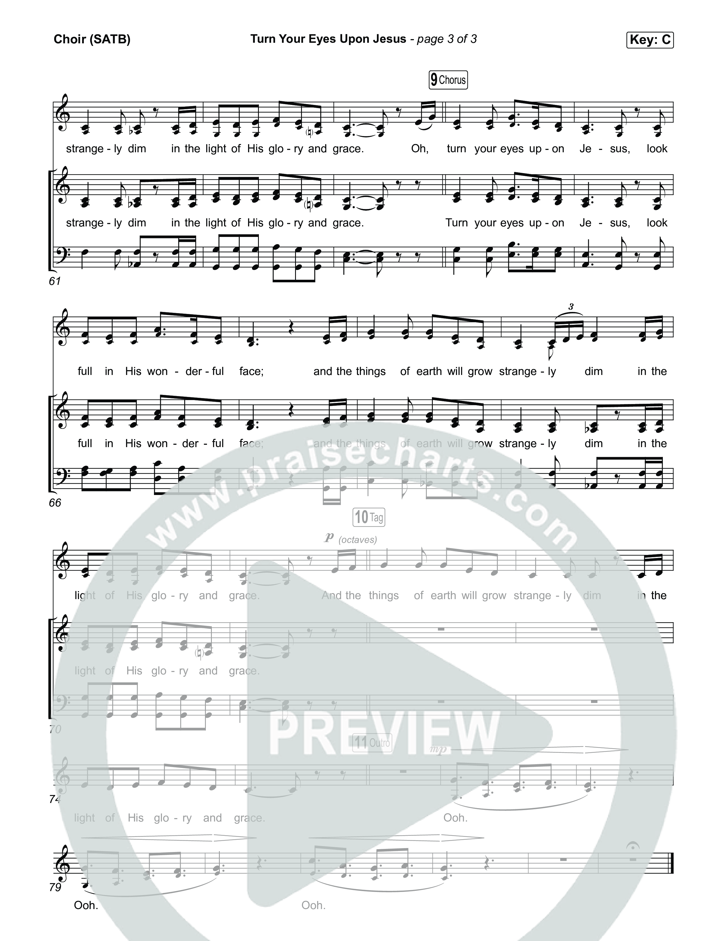Turn Your Eyes Upon Jesus Choir Sheet (The Worship Initiative)