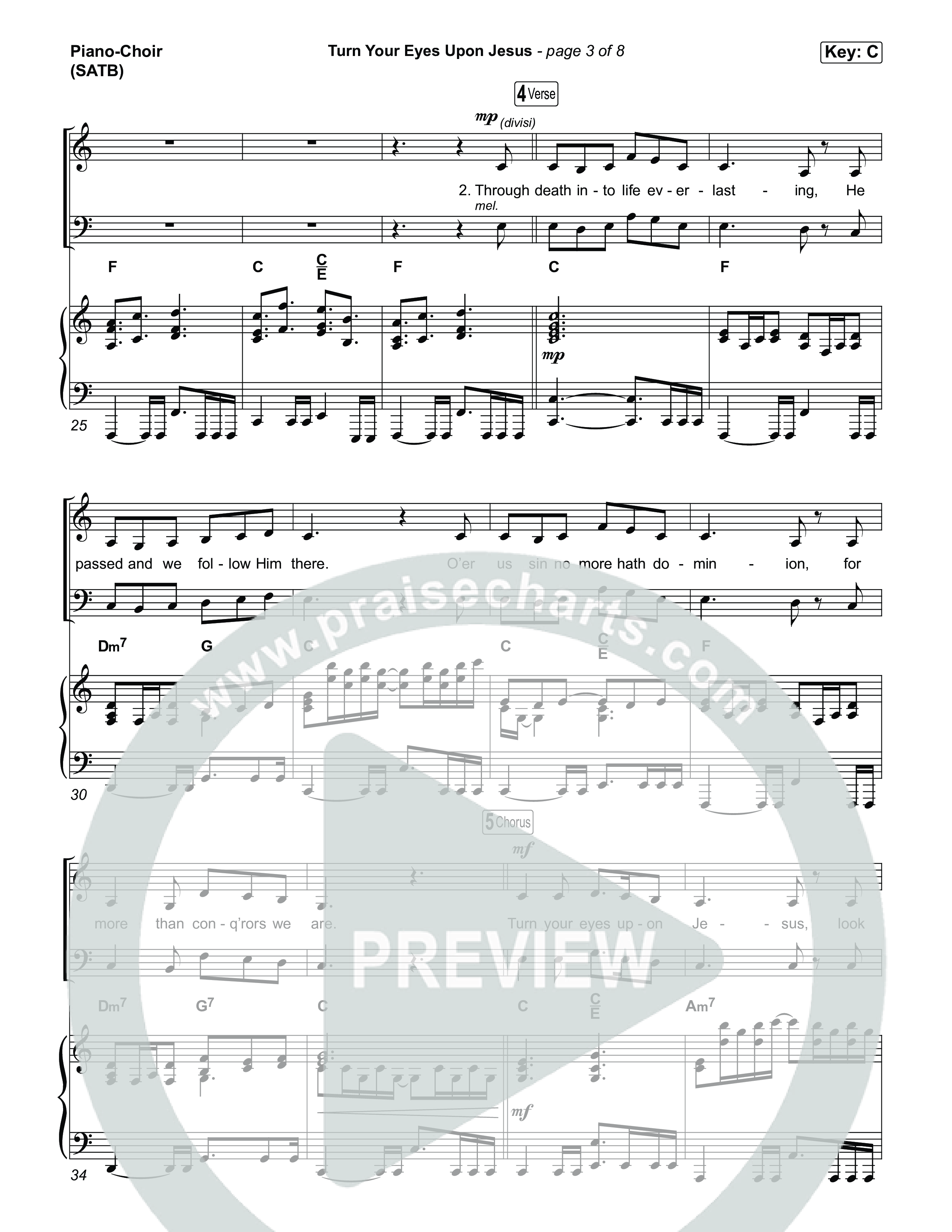 Turn Your Eyes Upon Jesus Piano/Choir (SATB) (The Worship Initiative)