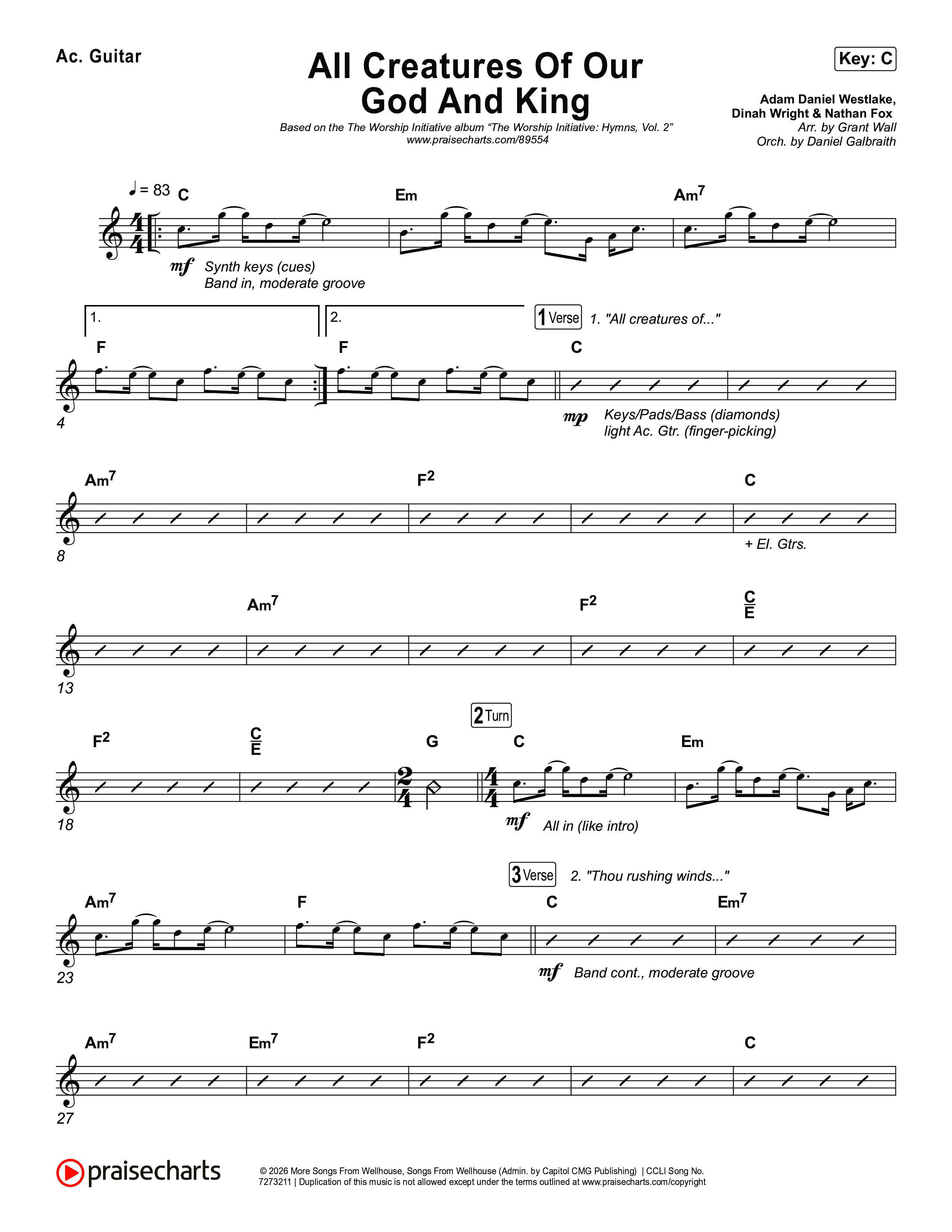 All Creatures Of Our God And King Acoustic Guitar (The Worship Initiative)