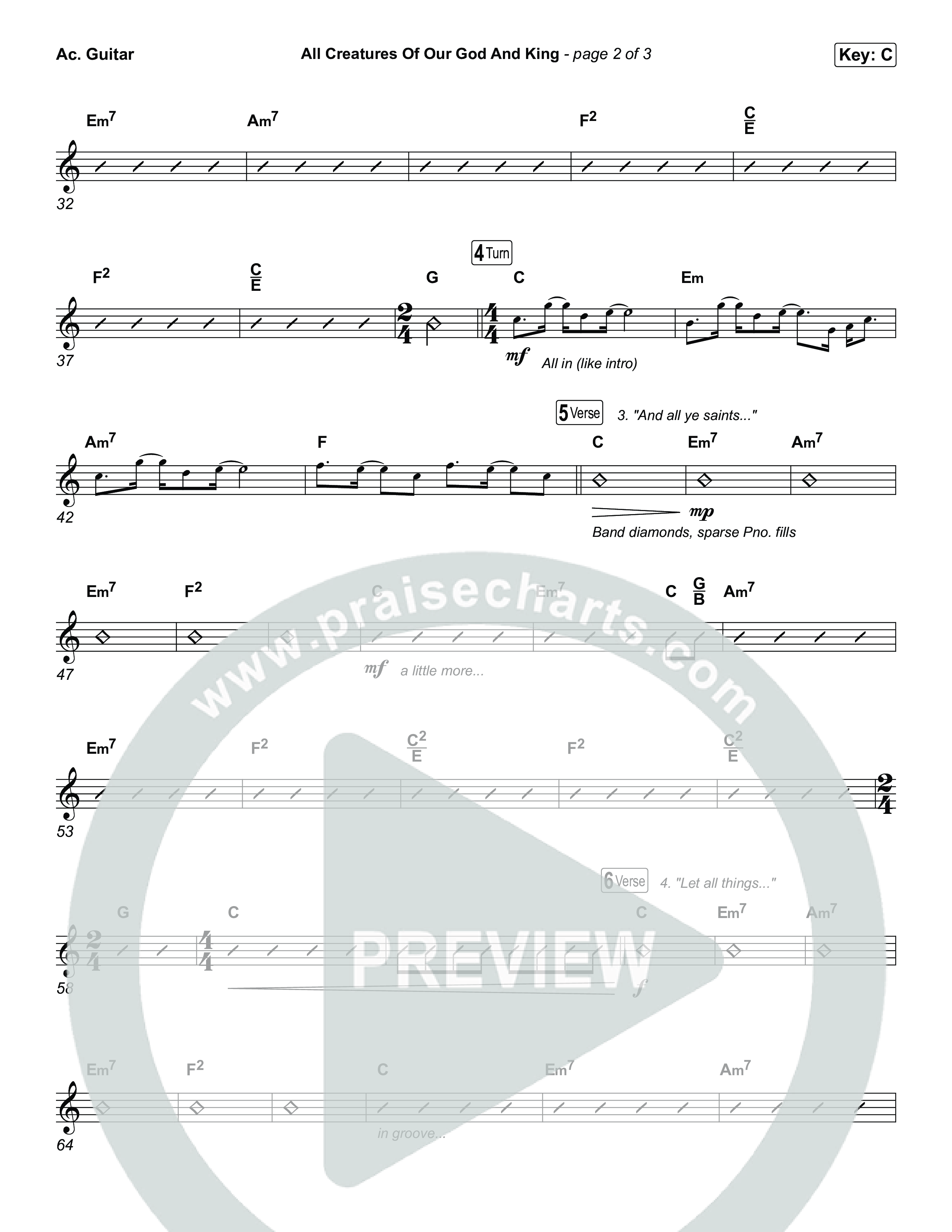 All Creatures Of Our God And King Acoustic Guitar (The Worship Initiative)