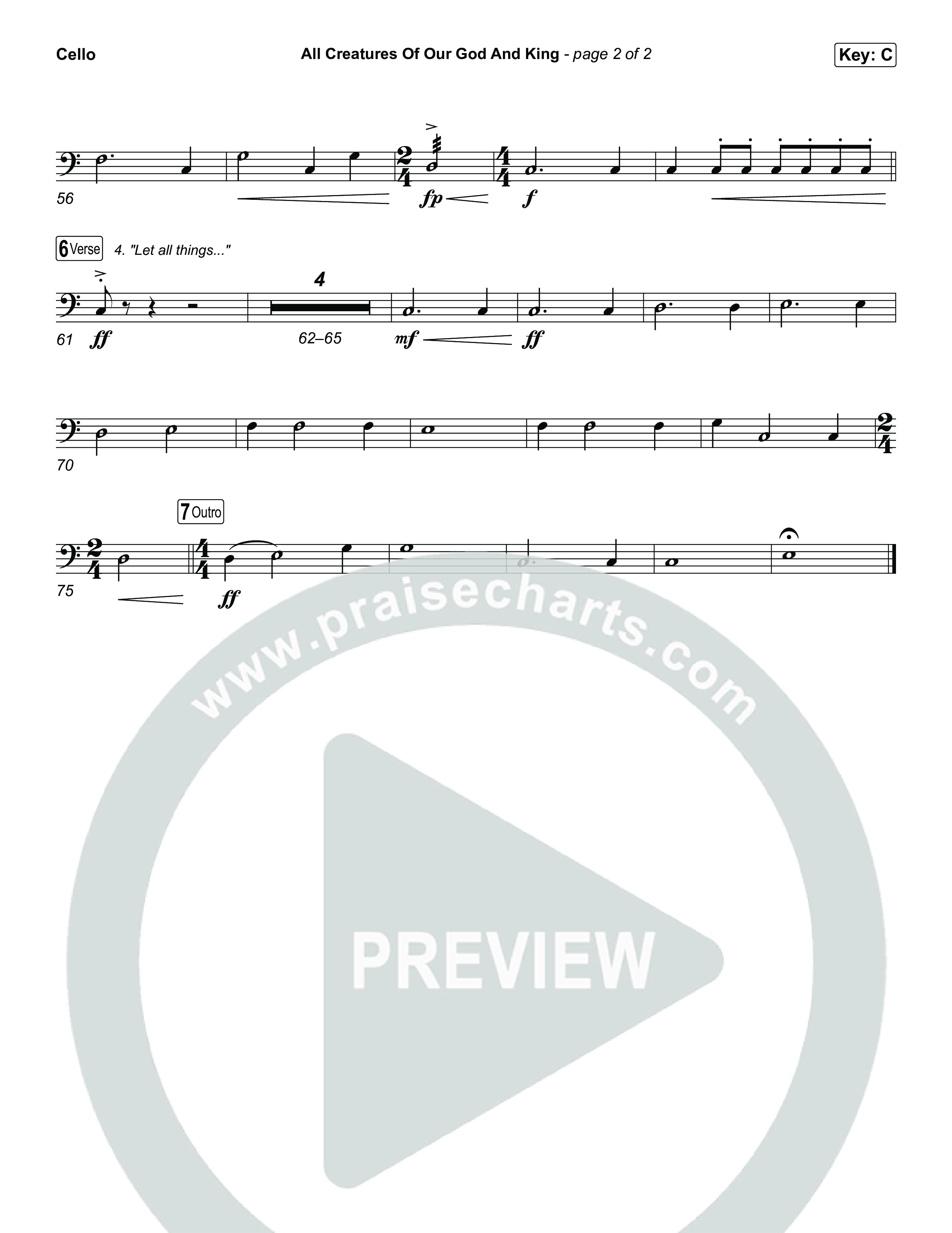 All Creatures Of Our God And King Cello (The Worship Initiative)