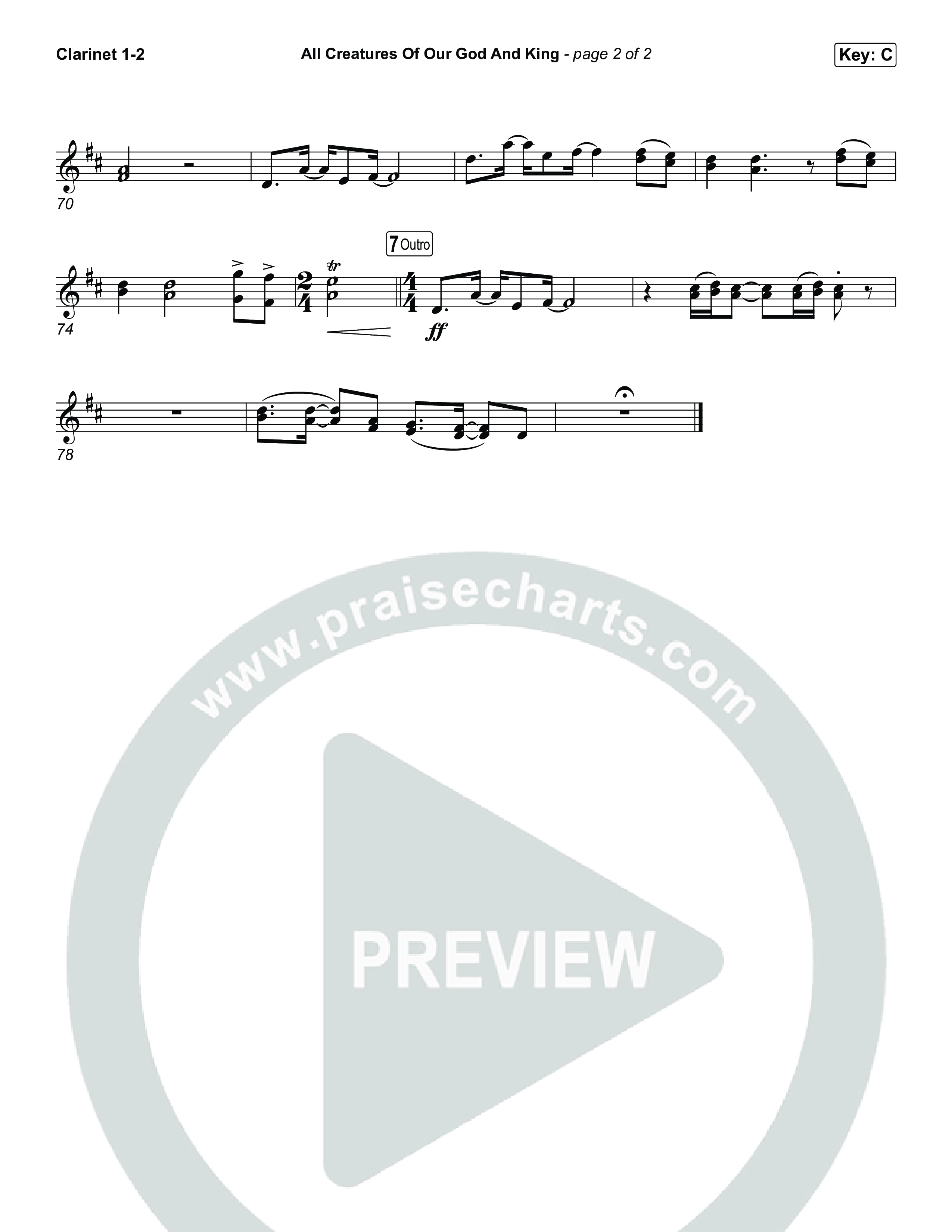 All Creatures Of Our God And King Clarinet 1/2 (The Worship Initiative)