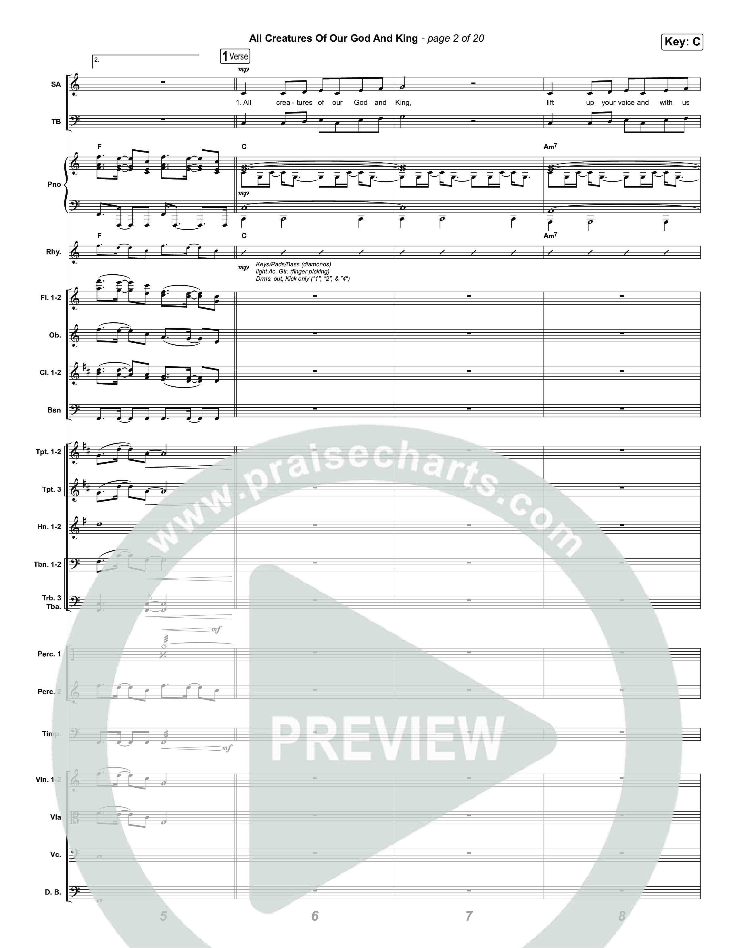 All Creatures Of Our God And King Orchestration (The Worship Initiative)