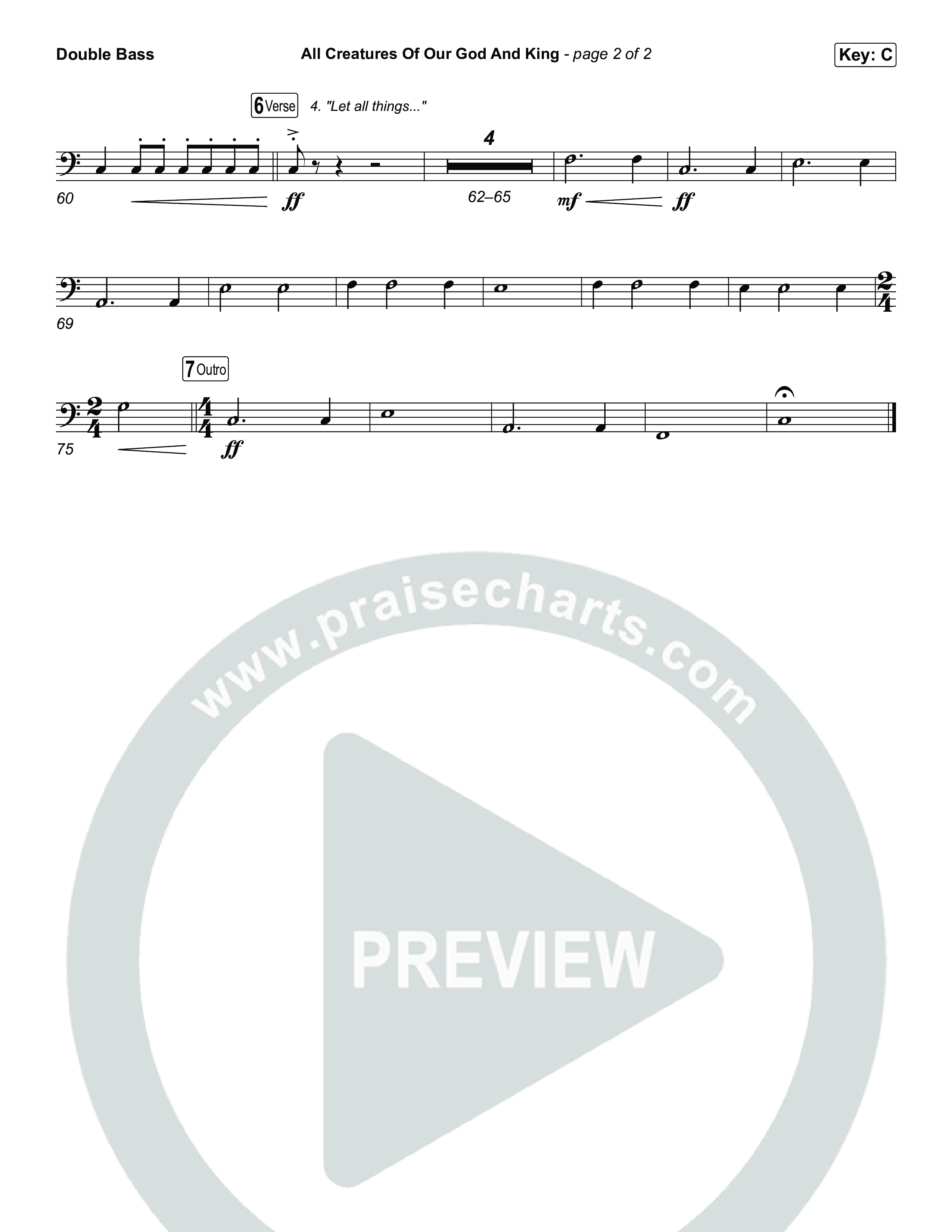 All Creatures Of Our God And King String Bass (The Worship Initiative)