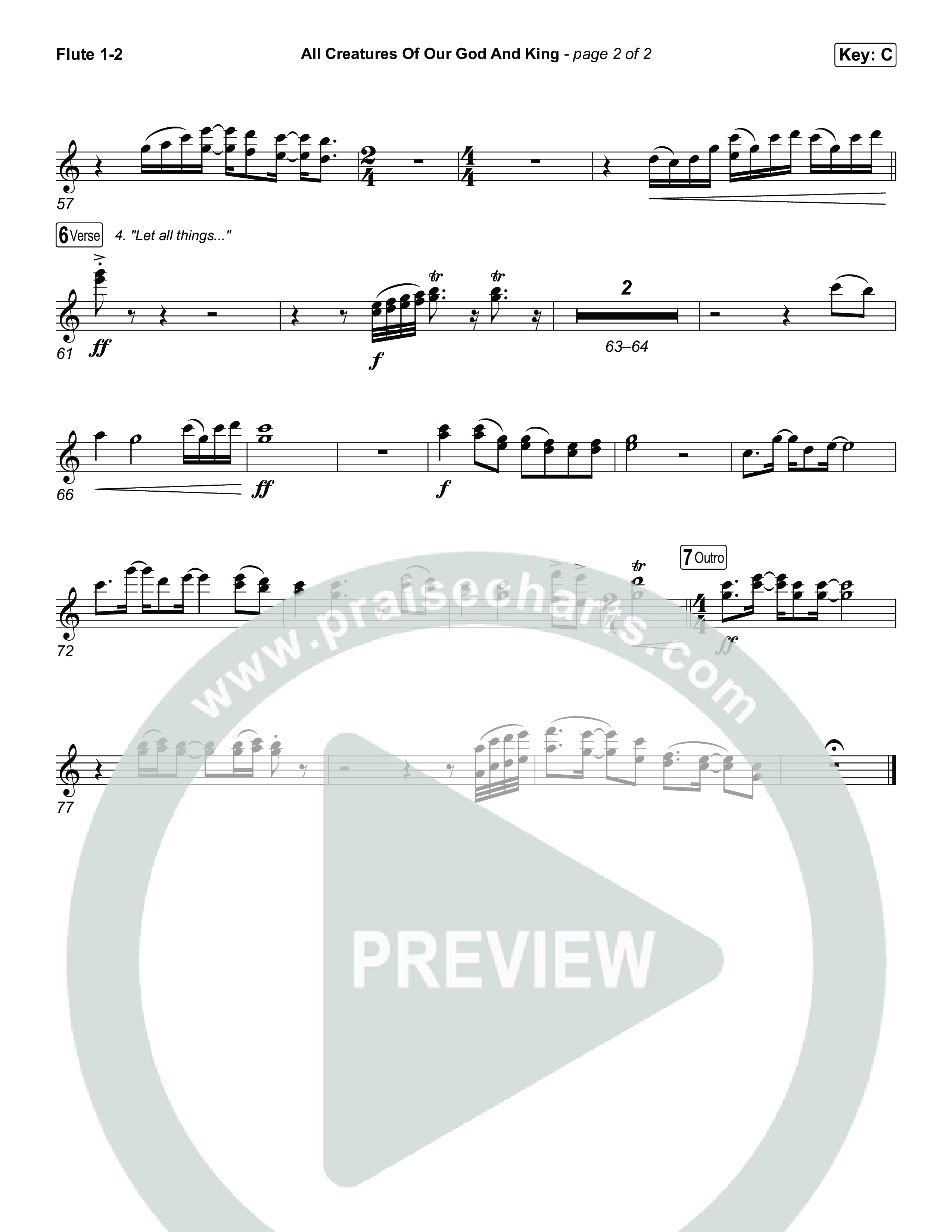 All Creatures Of Our God And King Flute 1,2 (The Worship Initiative)