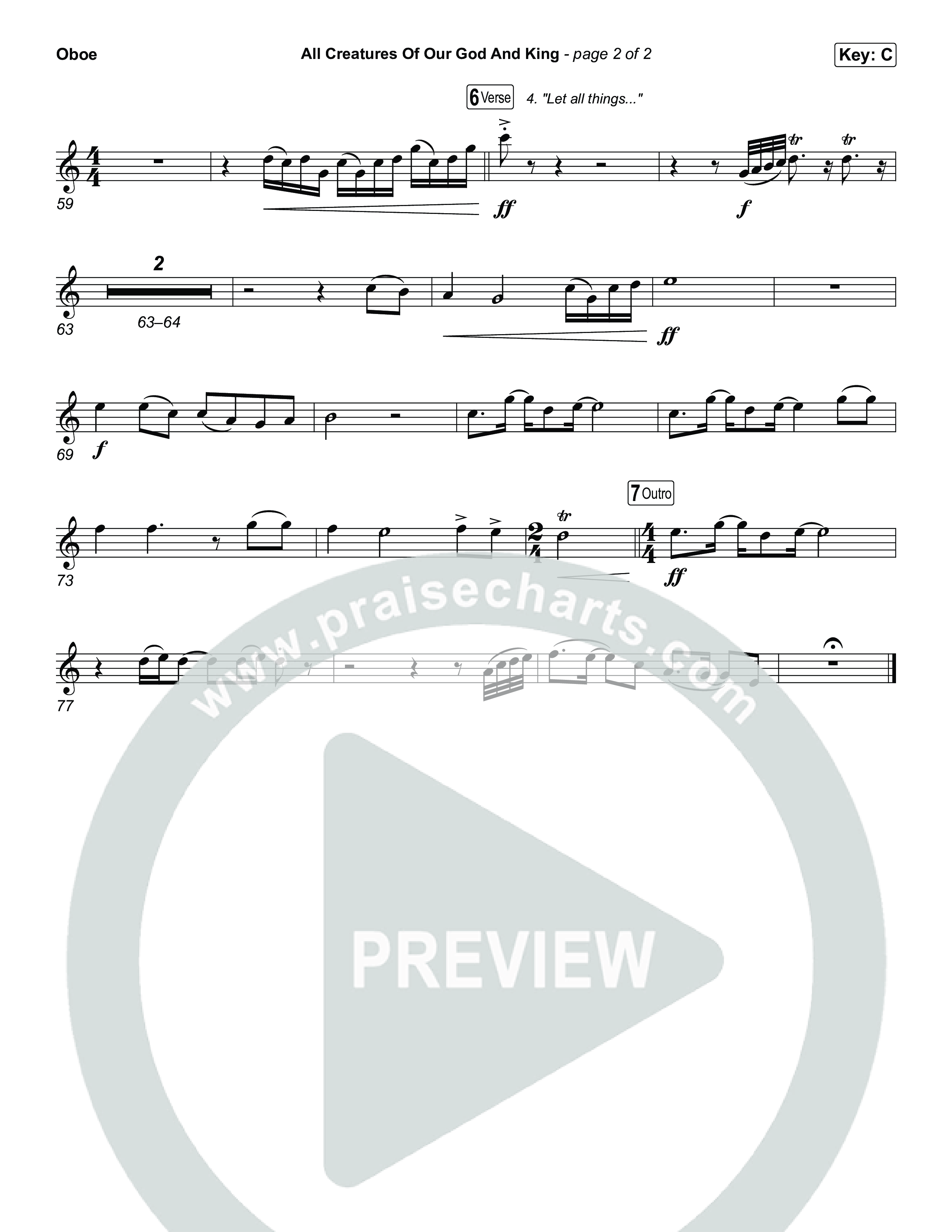 All Creatures Of Our God And King Oboe (The Worship Initiative)