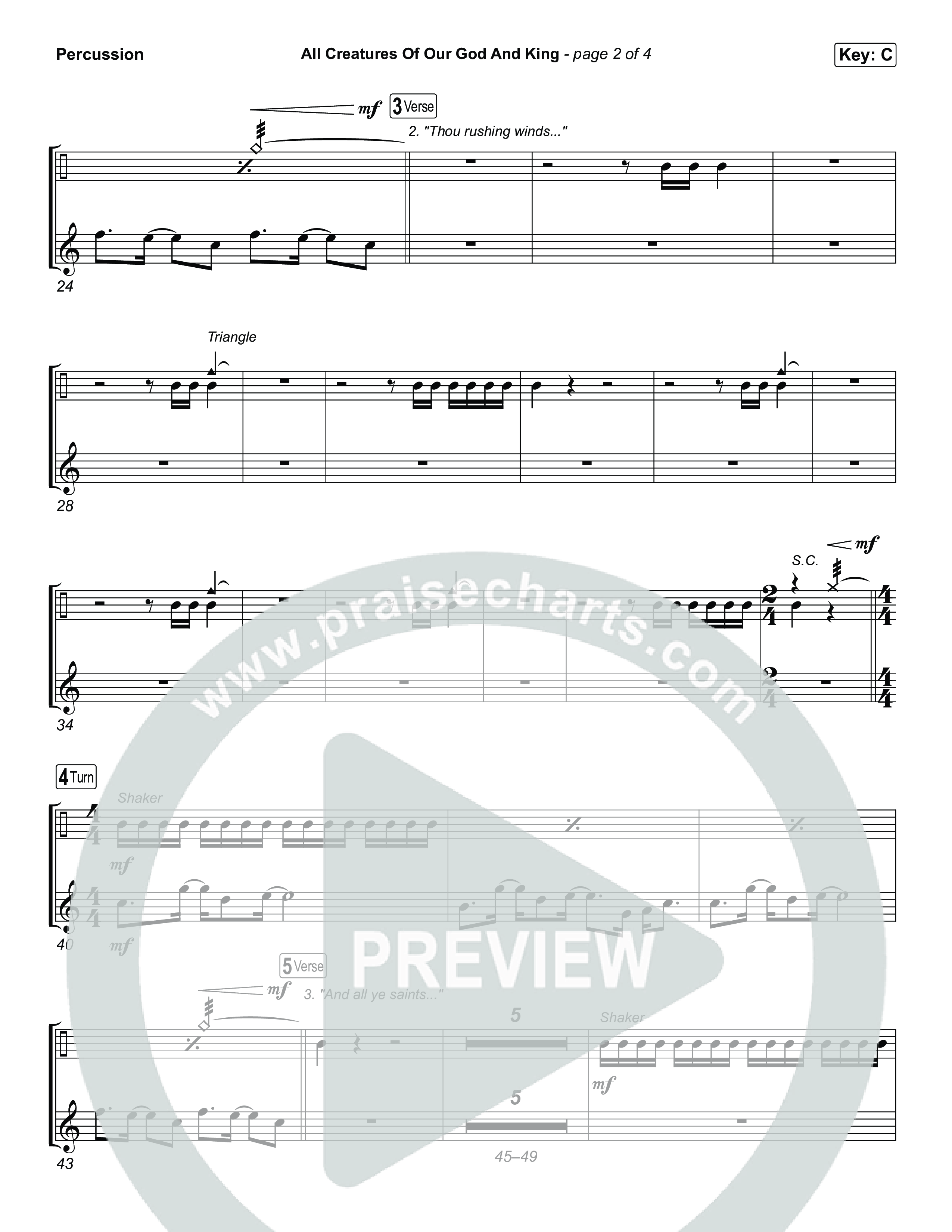 All Creatures Of Our God And King Percussion (The Worship Initiative)