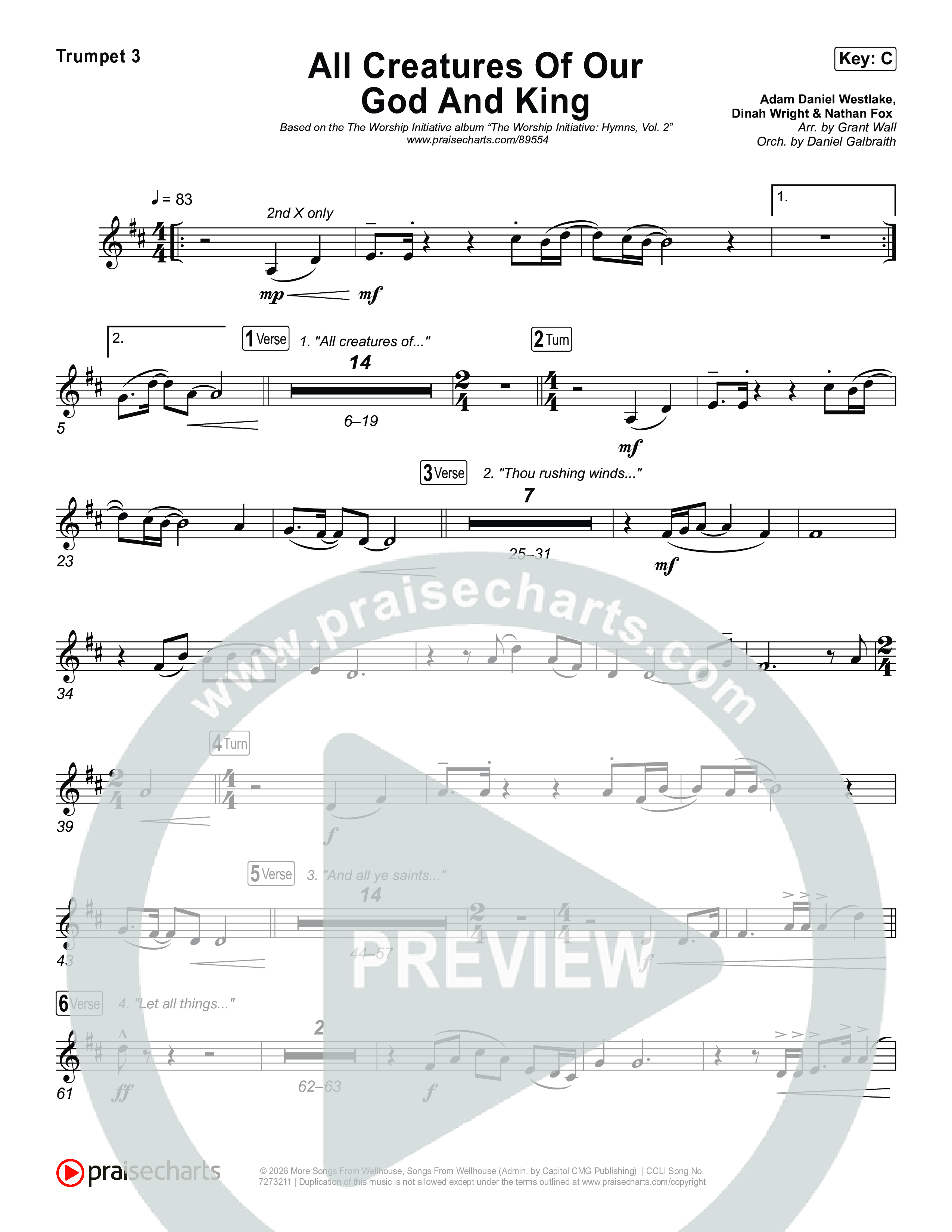 All Creatures Of Our God And King Trumpet 3 (The Worship Initiative)