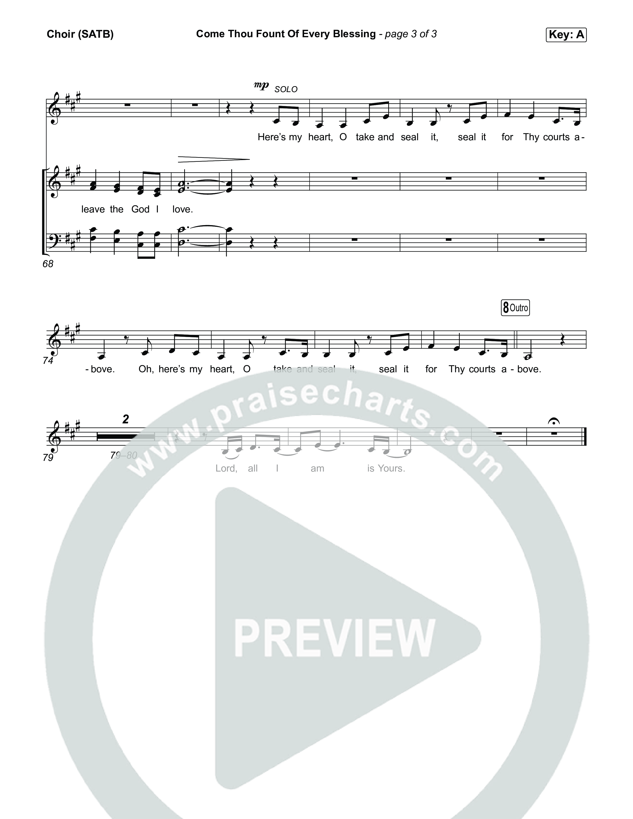 Come Thou Fount Of Every Blessing Choir Sheet (SATB) (The Worship Initiative)