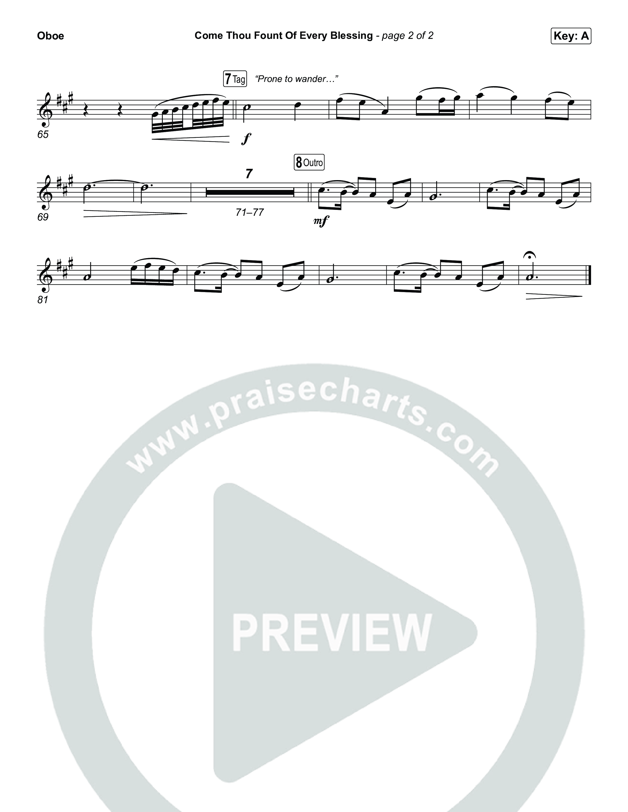Come Thou Fount Of Every Blessing Oboe (The Worship Initiative)