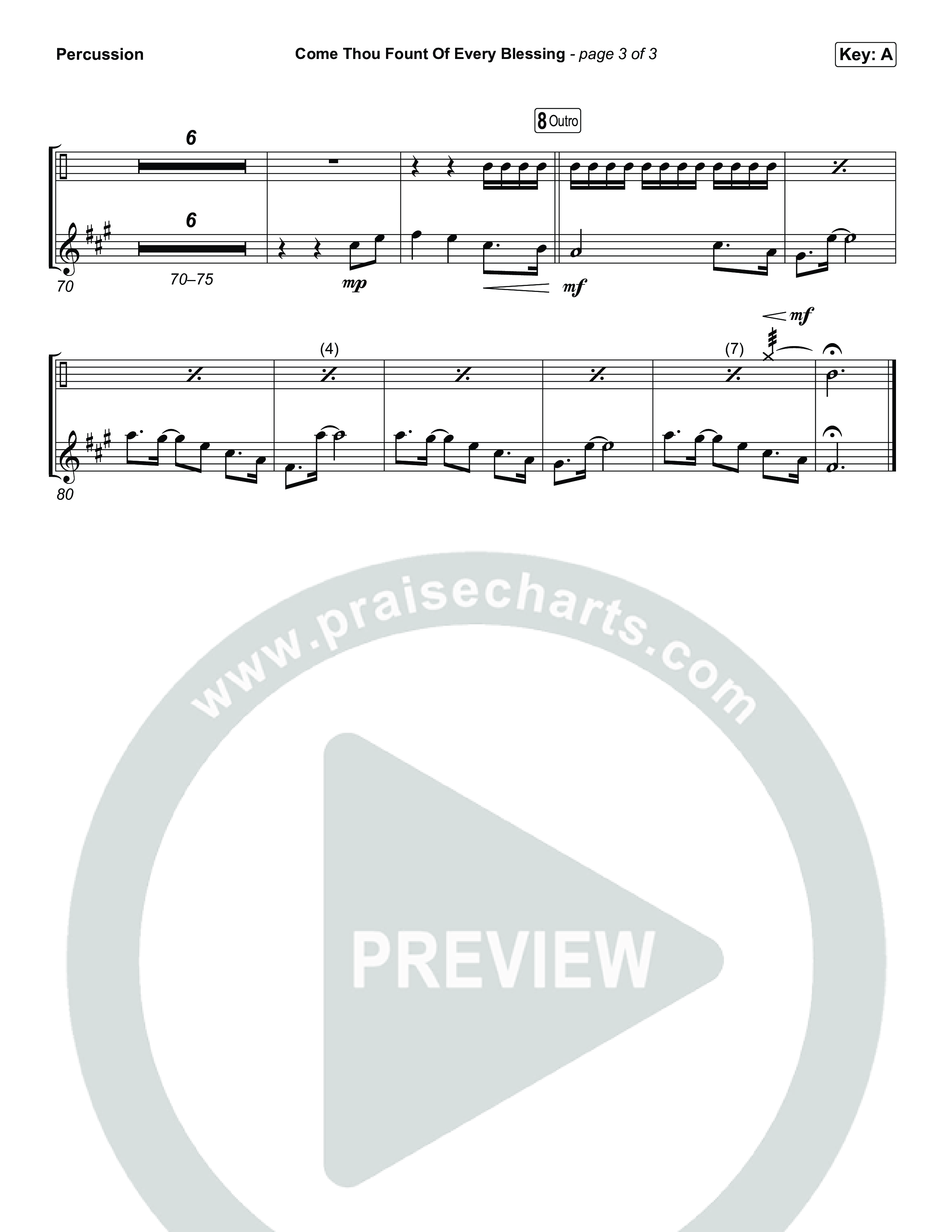Come Thou Fount Of Every Blessing Percussion (The Worship Initiative)