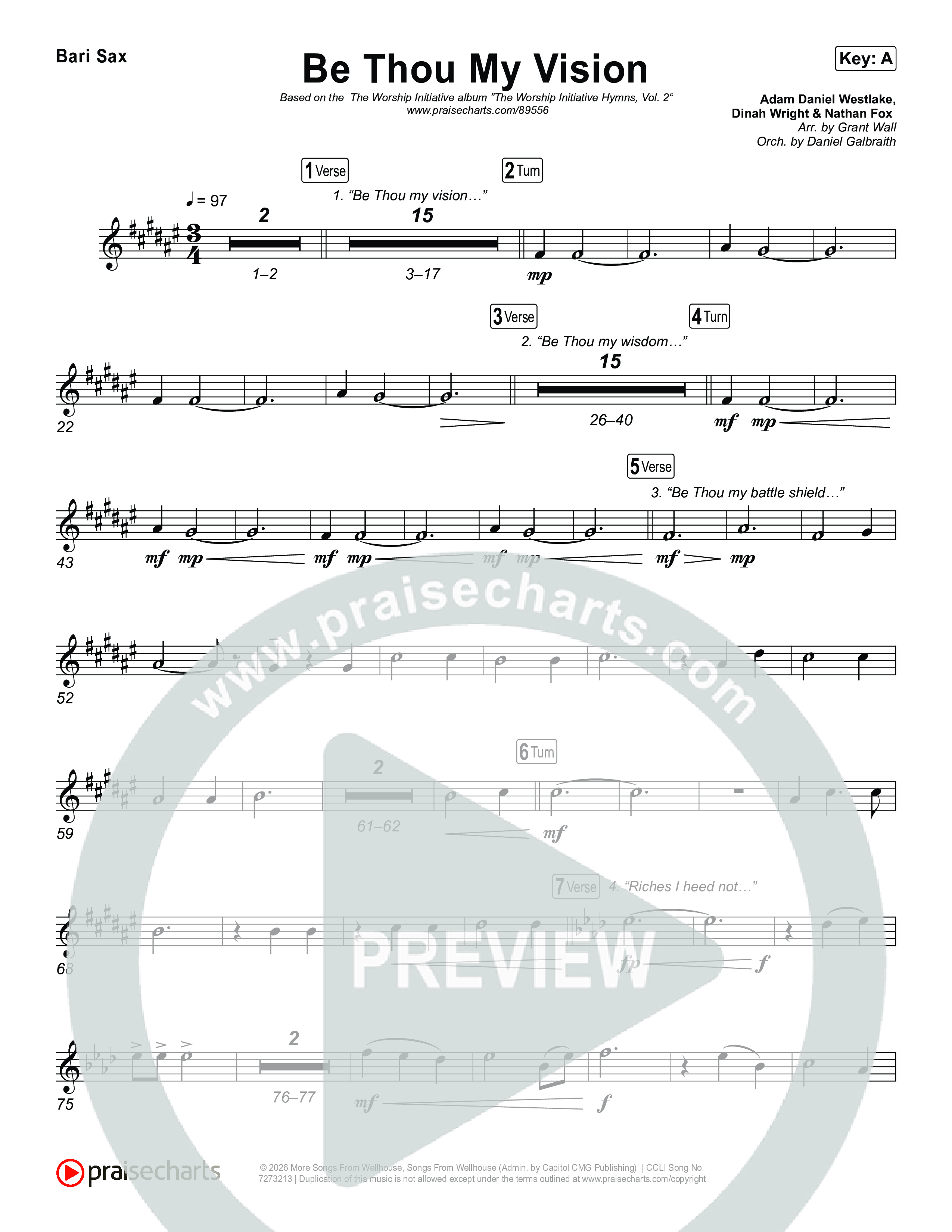Be Thou My Vision Bari Sax (The Worship Initiative)