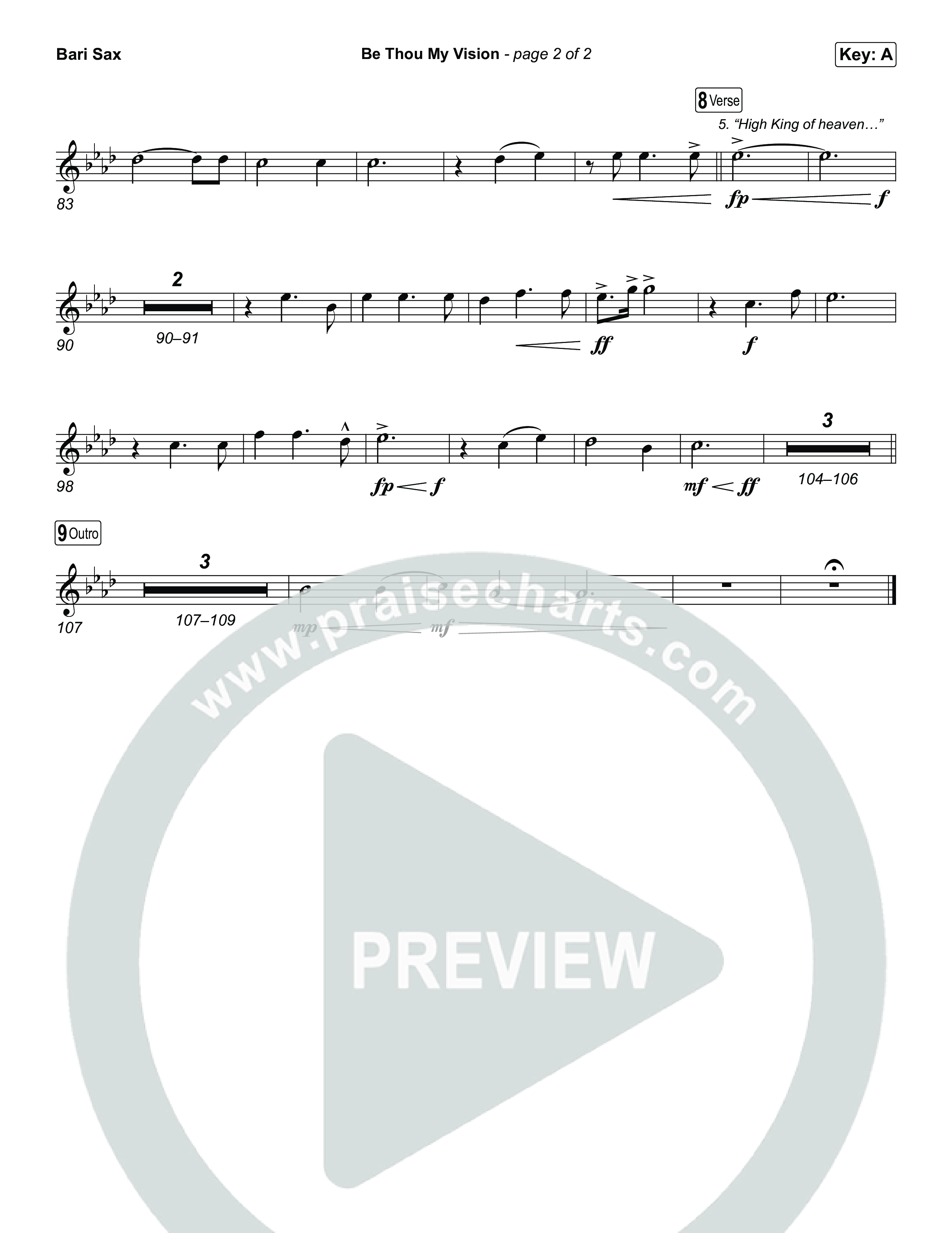 Be Thou My Vision Bari Sax (The Worship Initiative)