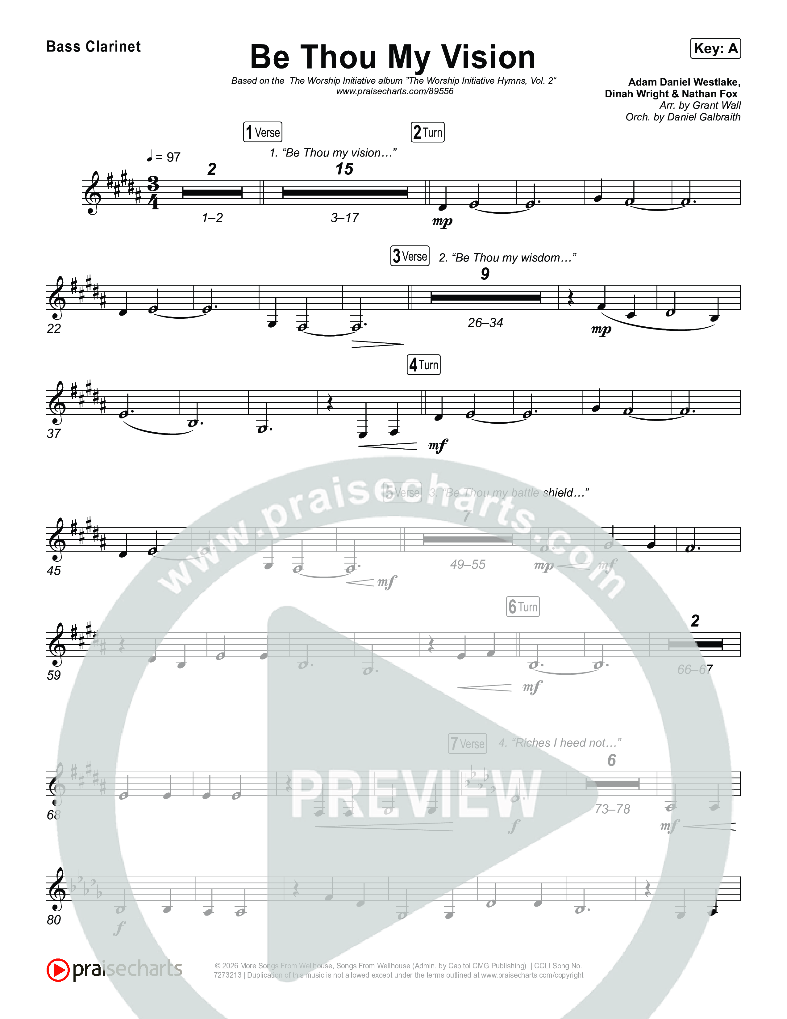 Be Thou My Vision Clarinet 1,2 (The Worship Initiative)