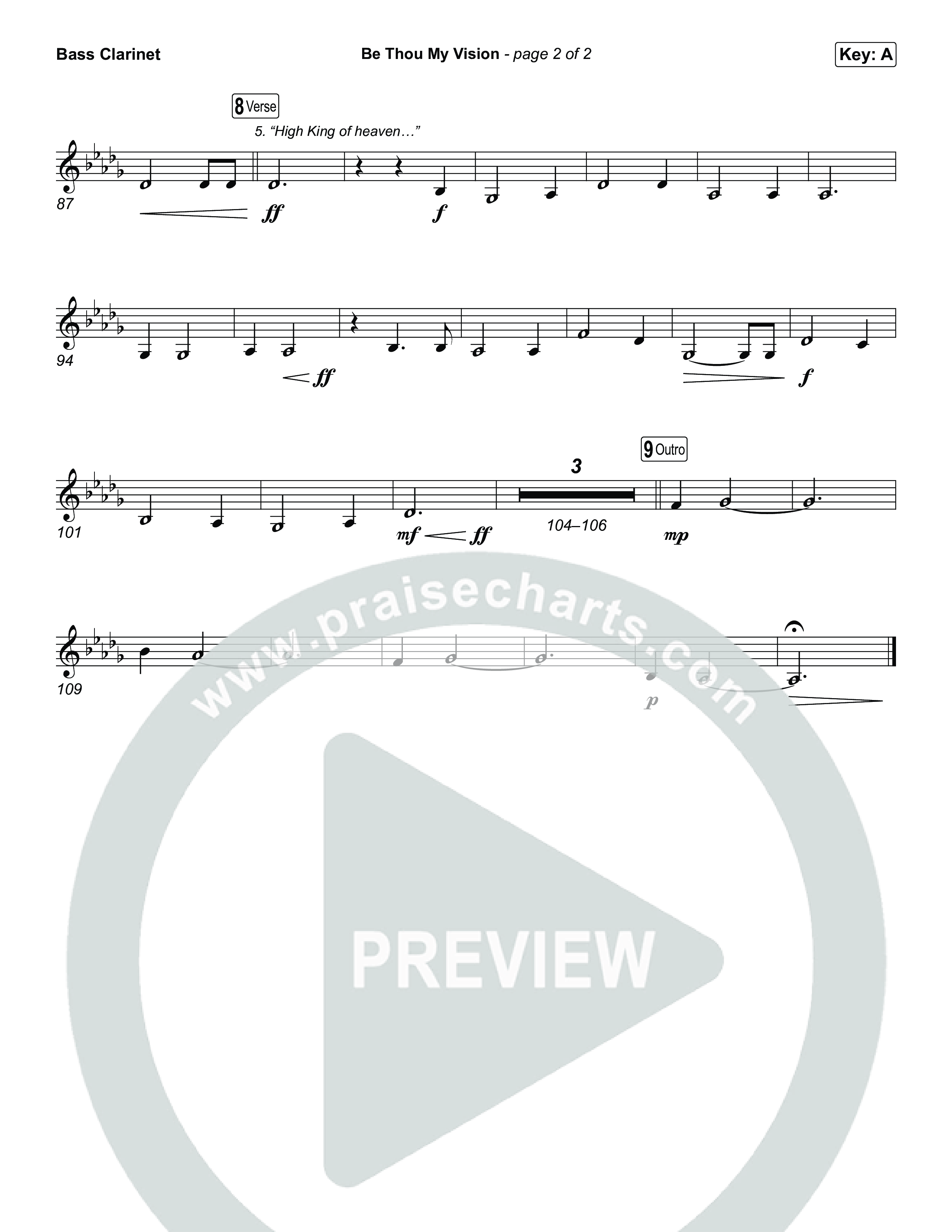 Be Thou My Vision Bass Clarinet (The Worship Initiative)