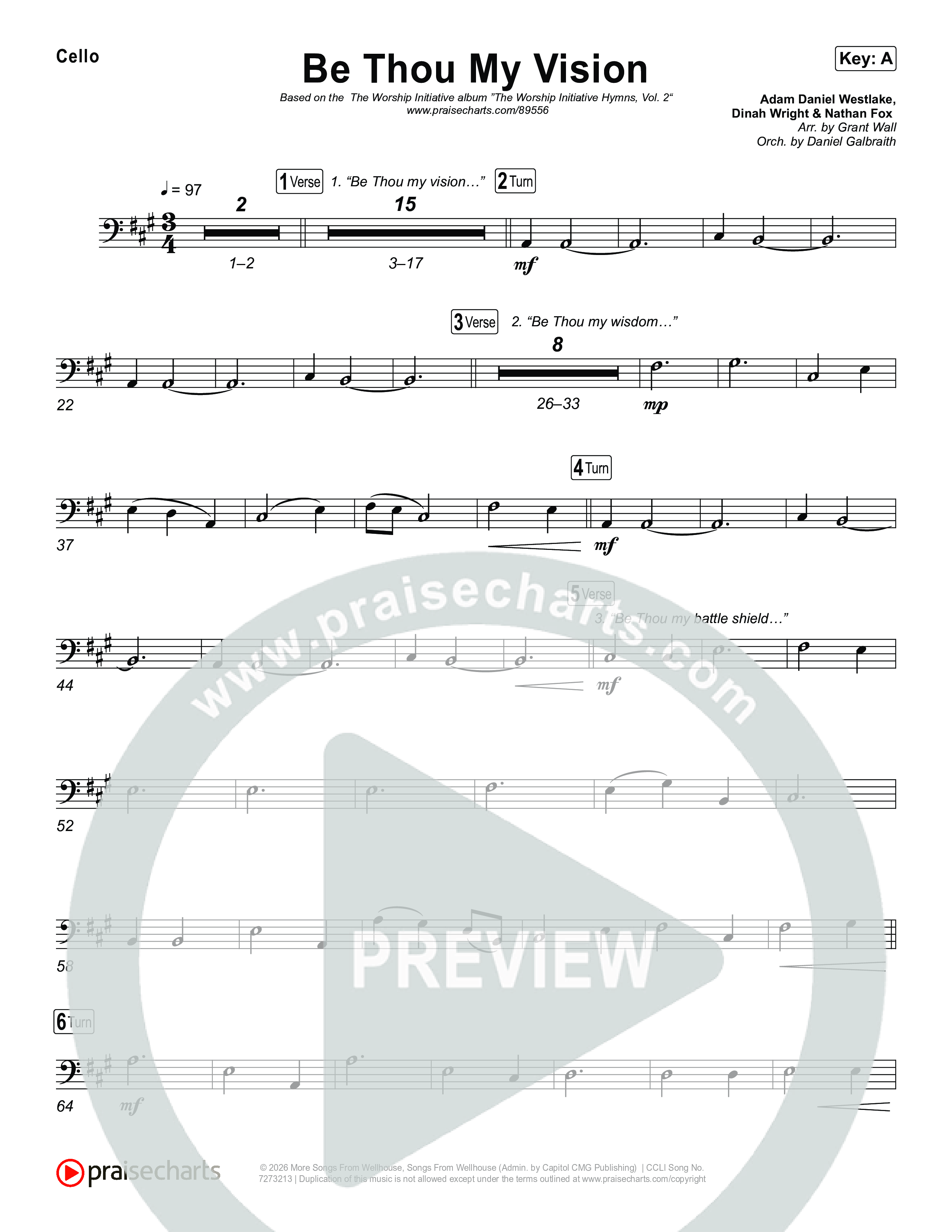 Be Thou My Vision Cello (The Worship Initiative)