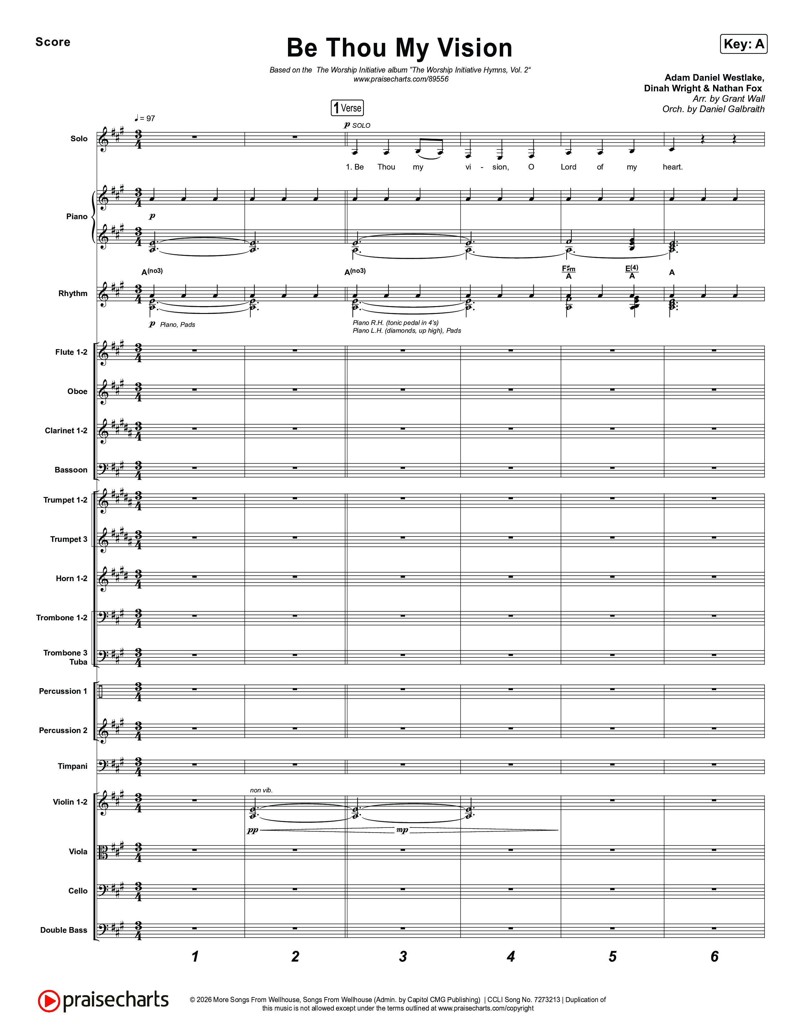 Be Thou My Vision Conductor's Score (The Worship Initiative)