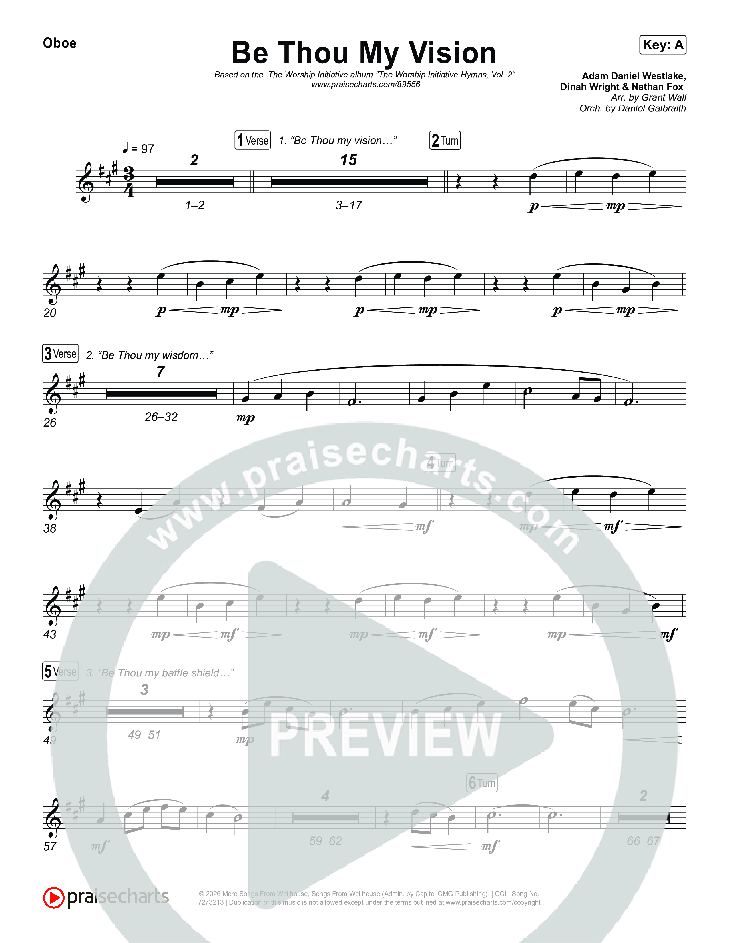 Be Thou My Vision Oboe (The Worship Initiative)