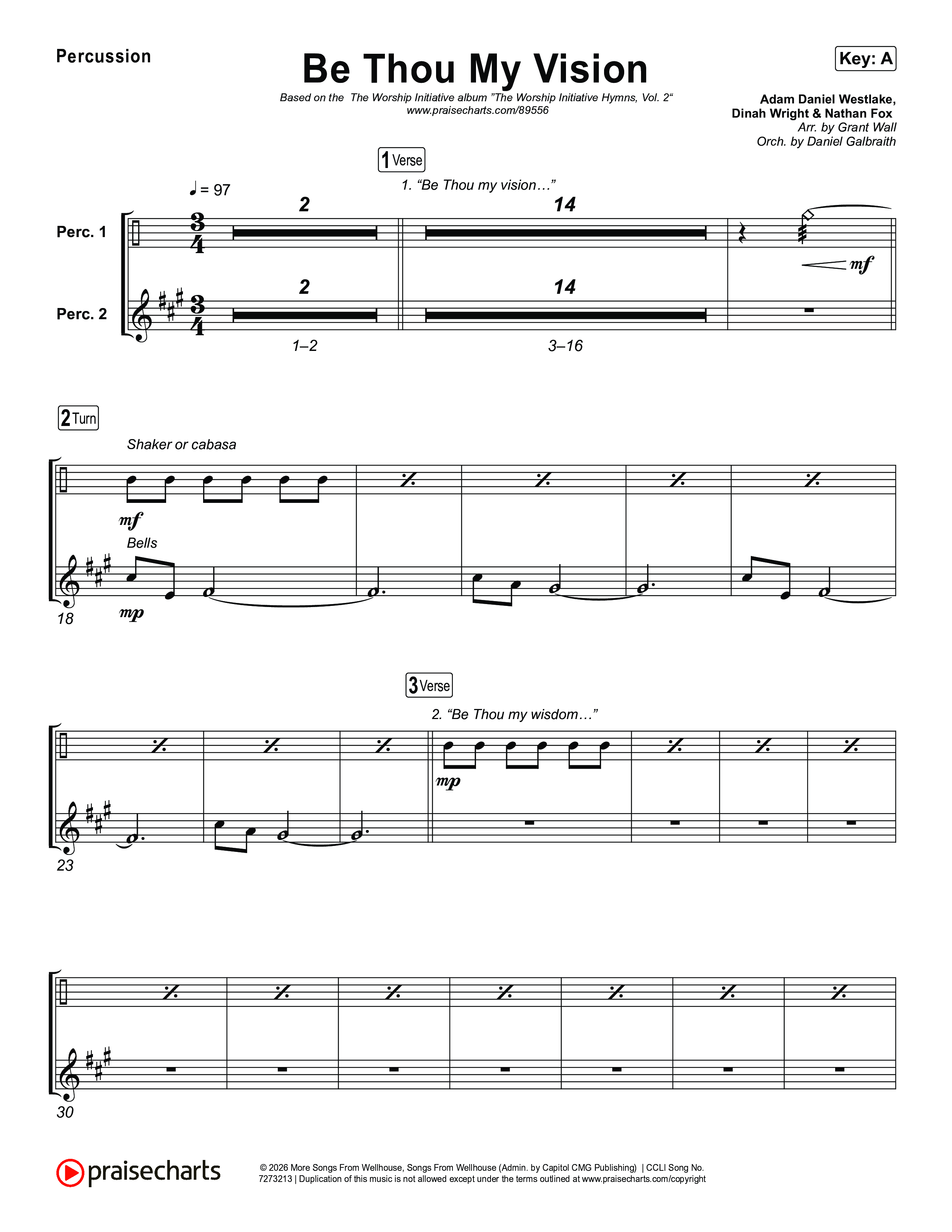 Be Thou My Vision Percussion (The Worship Initiative)