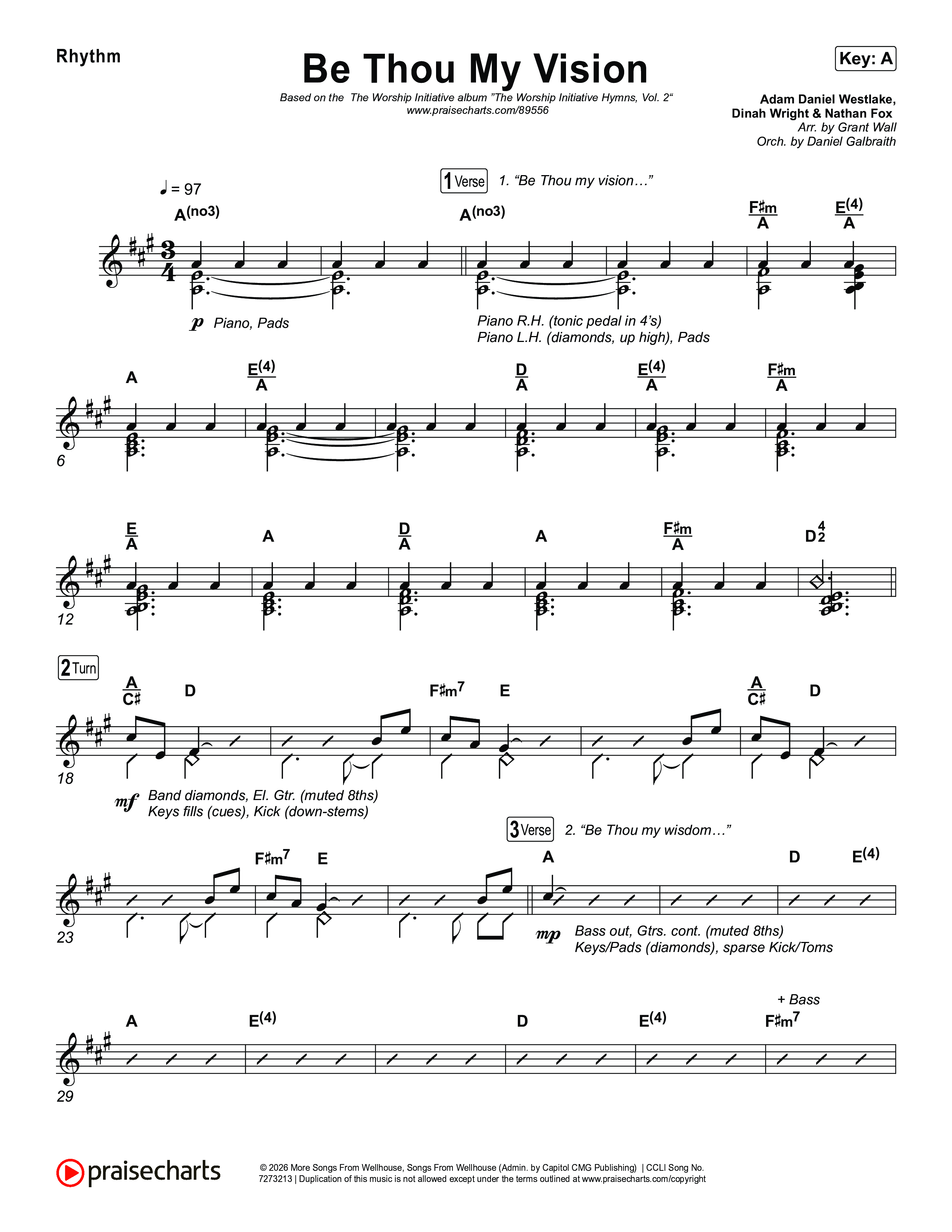 Be Thou My Vision Rhythm Chart (The Worship Initiative)