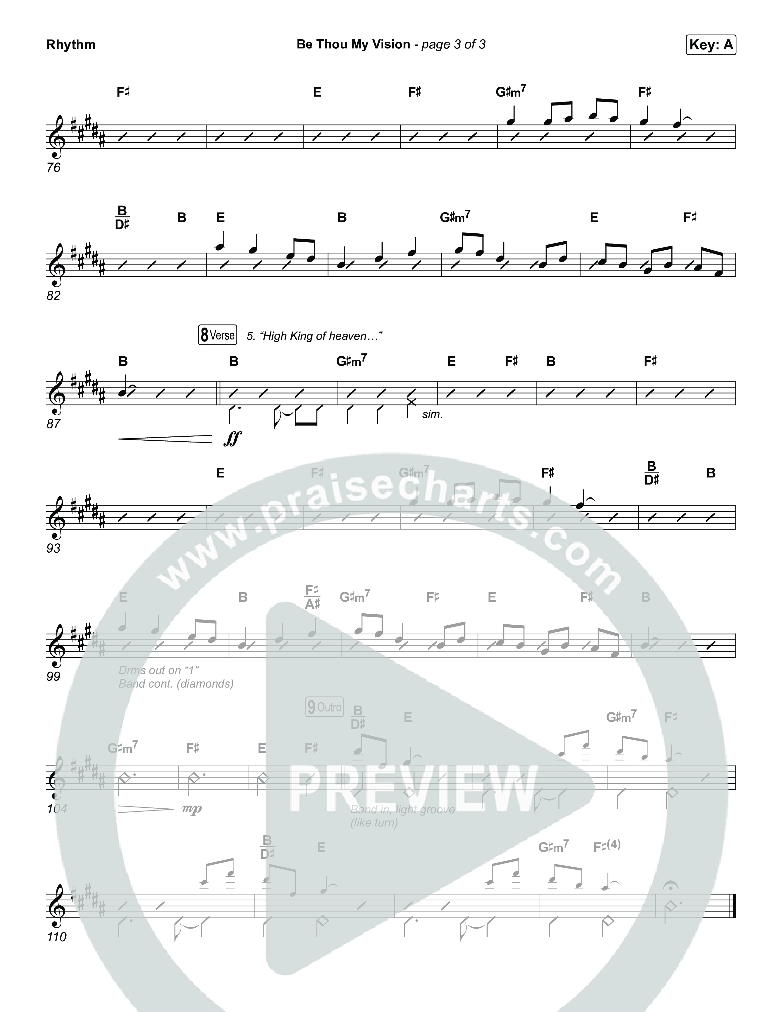 Be Thou My Vision Rhythm Chart (The Worship Initiative)